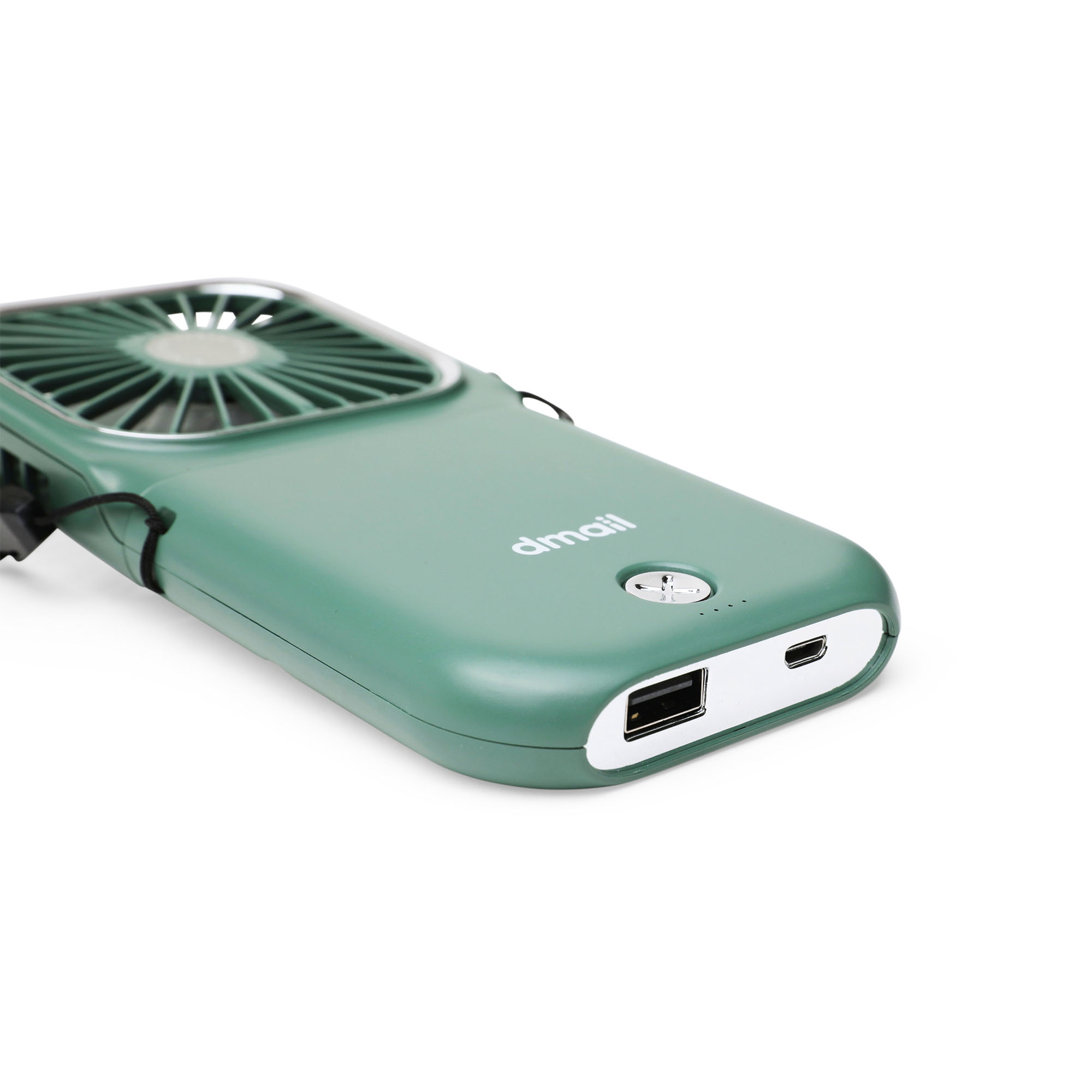 Mini ventilatore portatile ricaricabile con power bank, , large