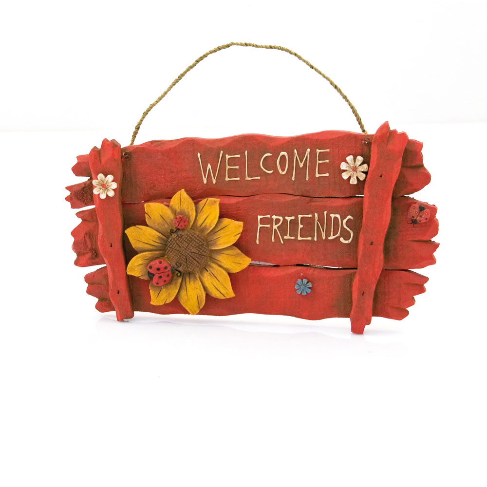 Insegna in legno - Welcome friends, , large