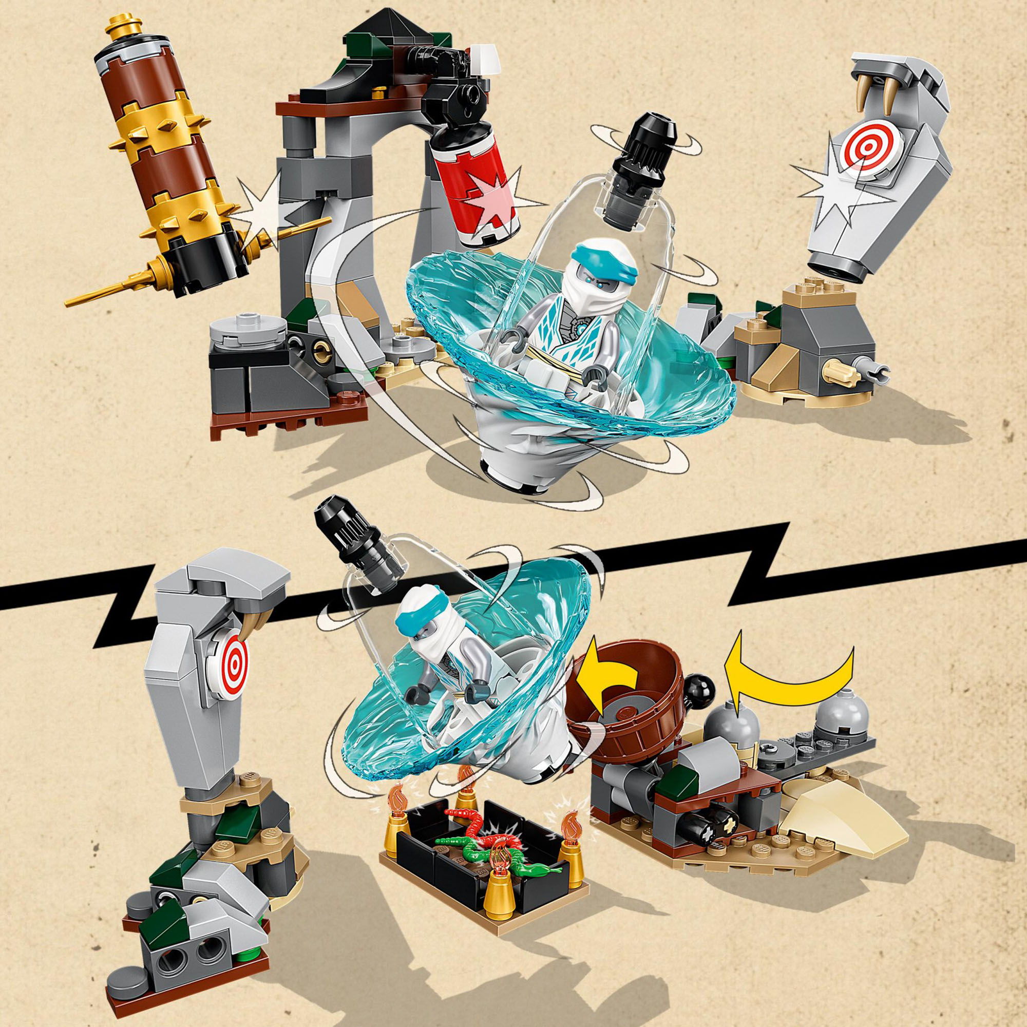 LEGO NINJAGO Centro di Addestramento Ninja, Allenamento Piccoli Maestri di Spinn 71764, , large