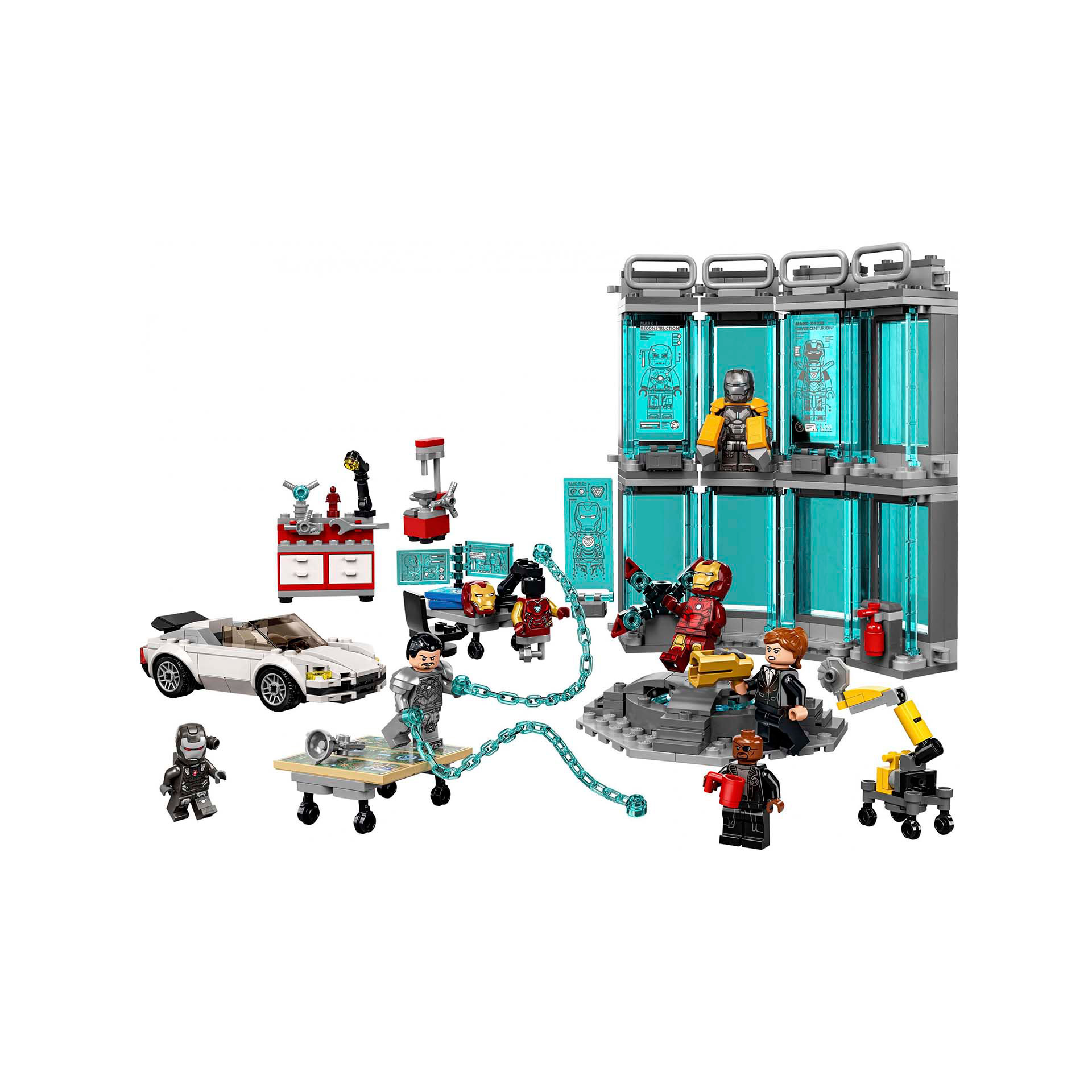 LEGO Marvel Armeria di Iron Man, Set Costruzioni con Casco, Tuta e Supereroi Gio 76216, , large
