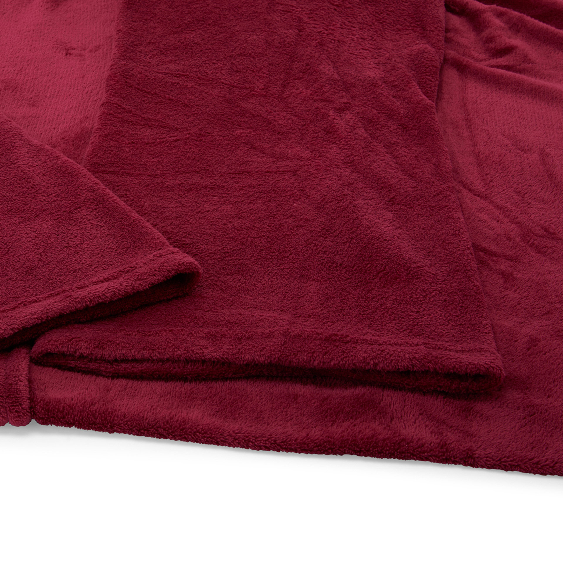 Coperta con maniche colore bordeaux, vinaccia, large
