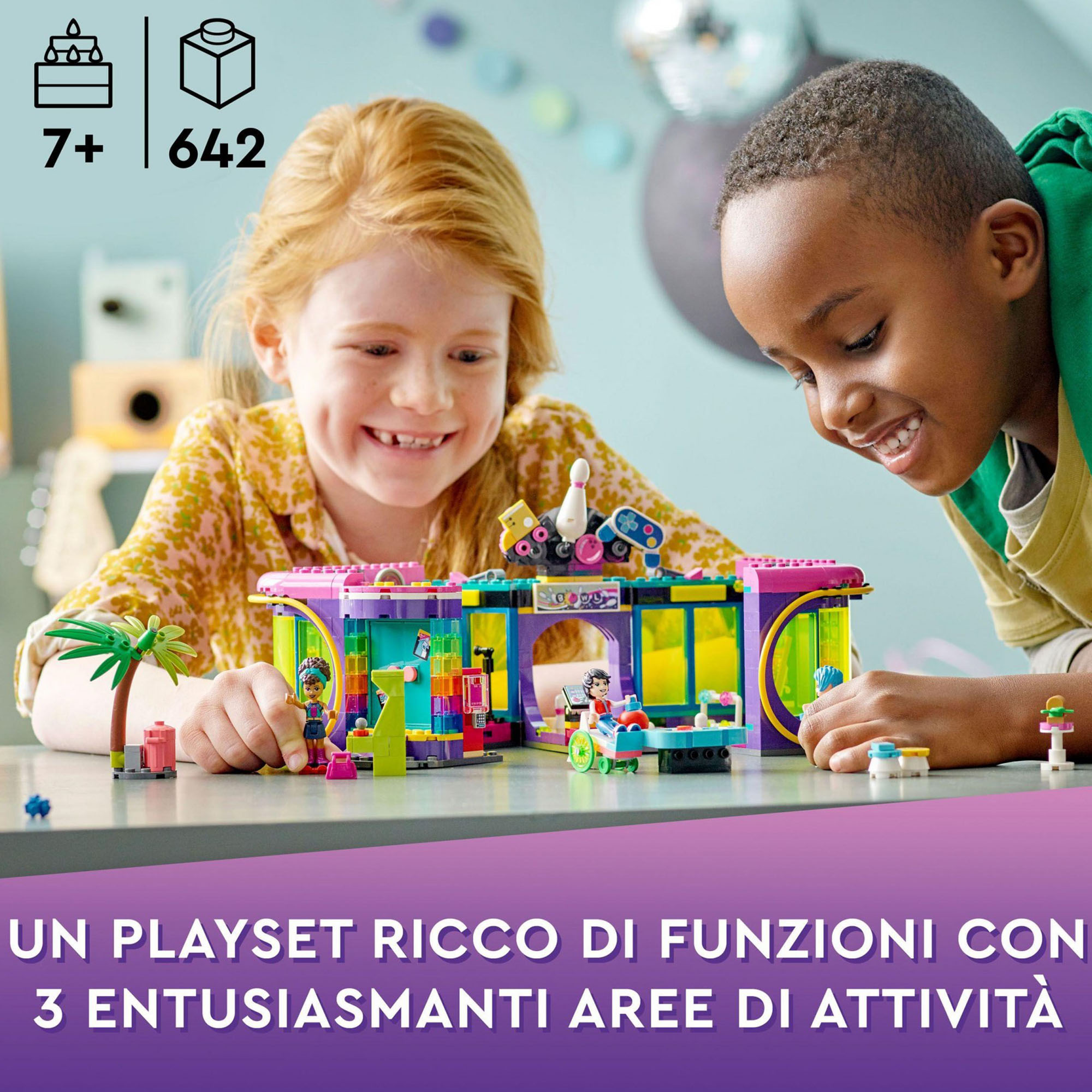 LEGO Friends Arcade Roller Disco, Set Costruzioni Discoteca, Mini Bambolina Andr 41708, , large