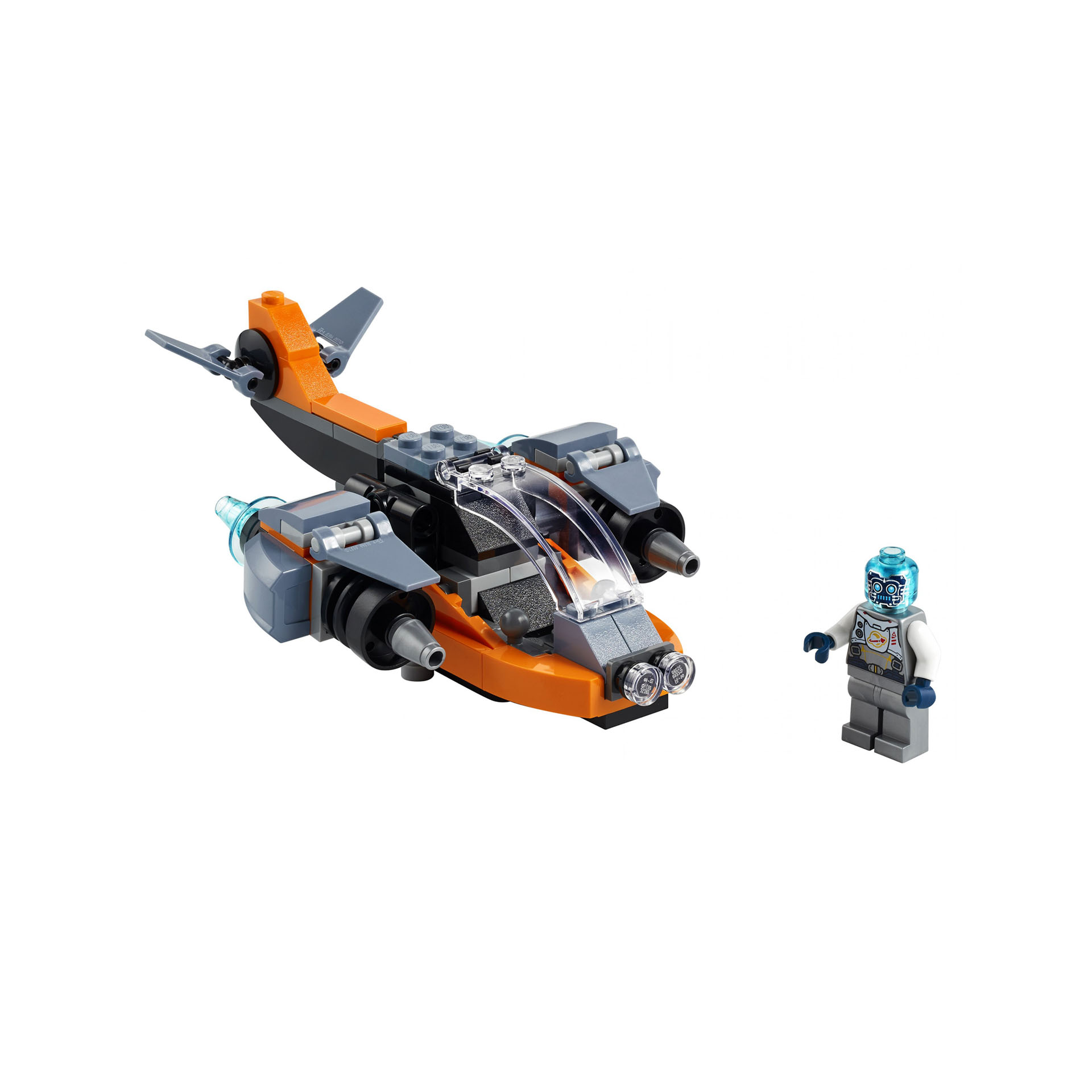 LEGO Creator 3 in 1 Cyber-Drone, Kit di Costruzione con Cyber Mech e Scooter con 31111, , large