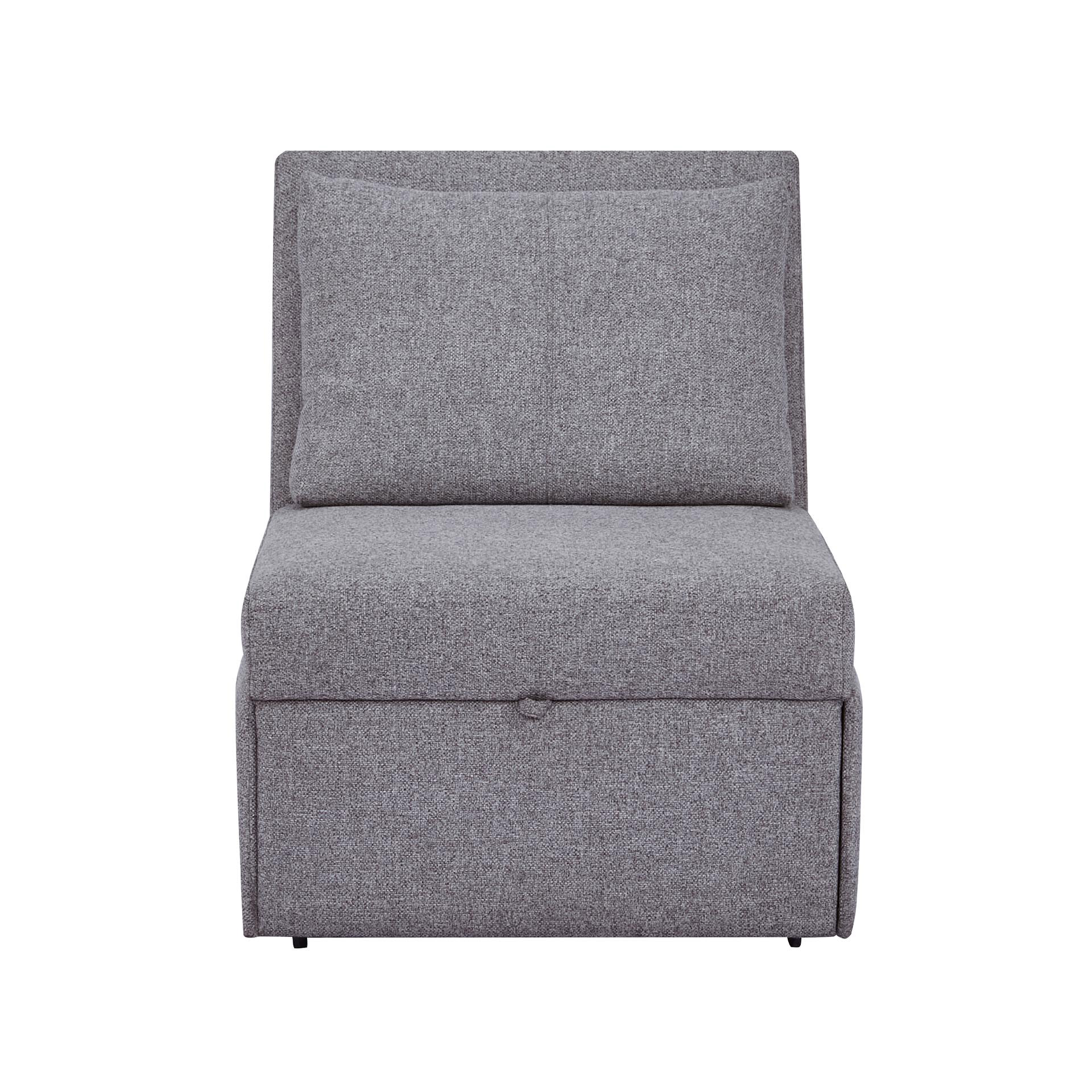 Poltrona letto singolo salvaspazio grigia, , large