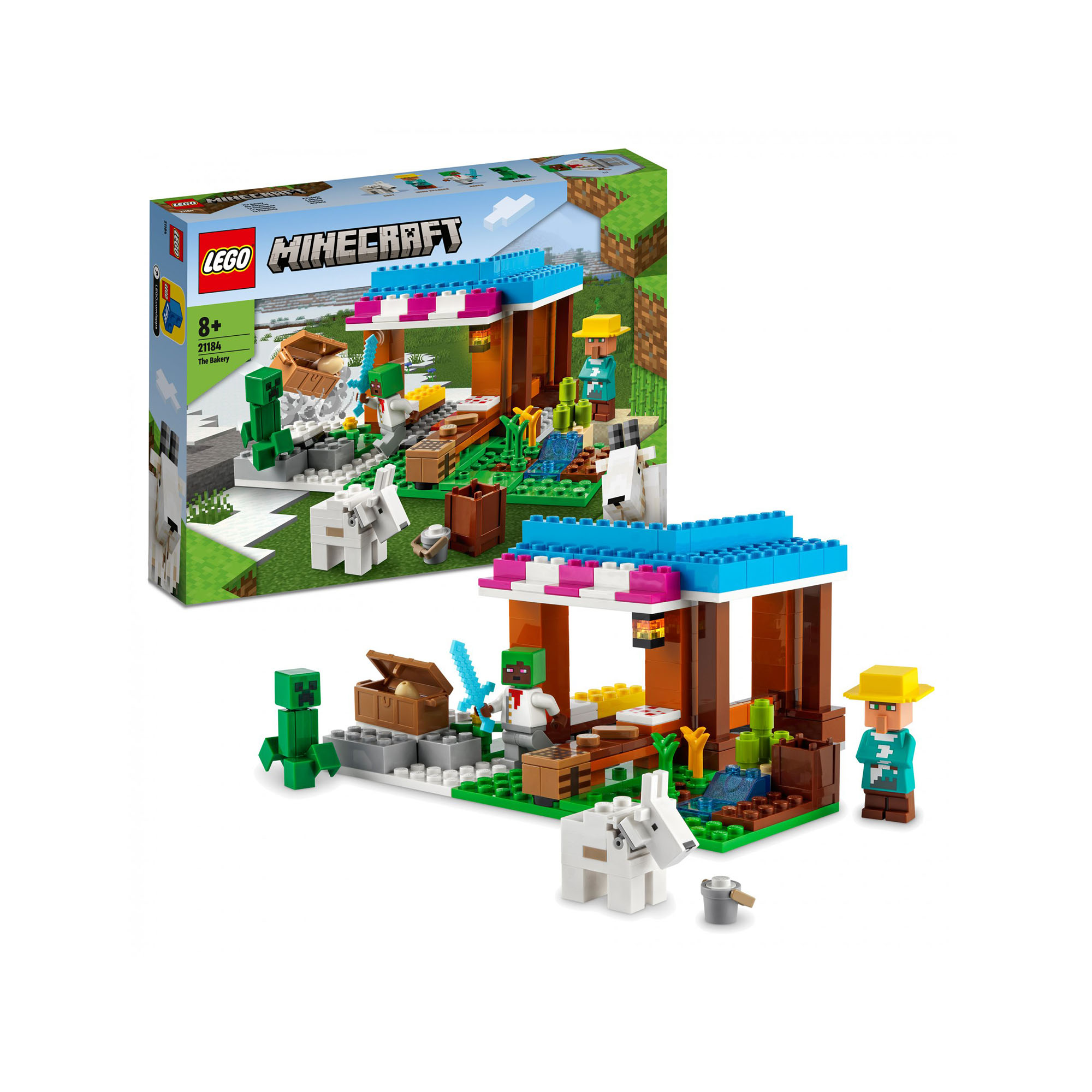 LEGO Minecraft La Panetteria, Villaggio di Neve, Casa Giocattolo con Creeper, Sp 21184, , large
