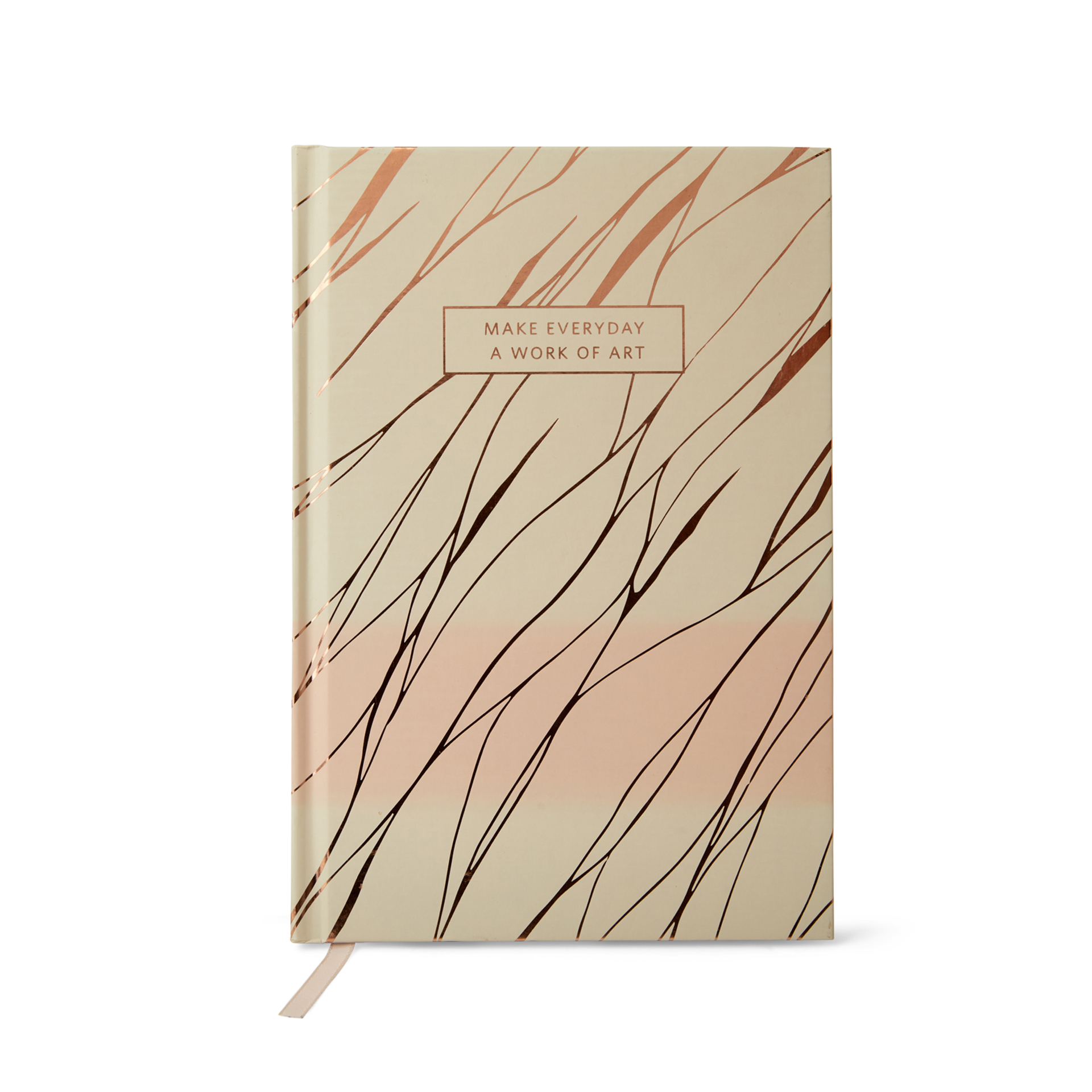 Quaderno A5 A Quadretti Con Copertina Rigida Color Bianco Marmorizzato Oro, , large