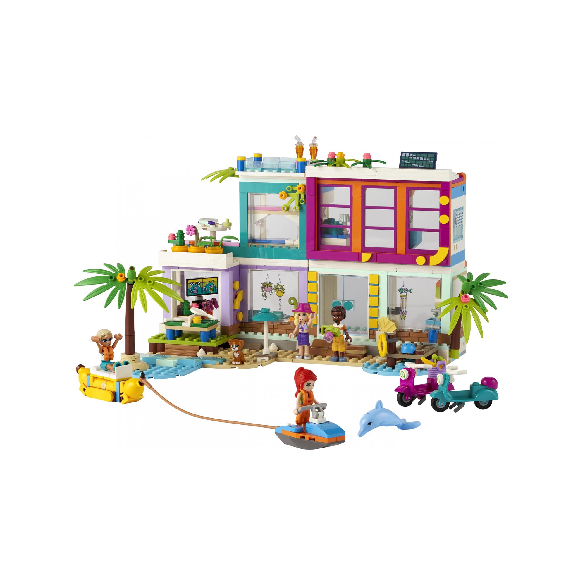 LEGO Friends Casa delle Vacanze sulla Spiaggia, con Piscina, Mini Bamboline Mia  41709, , large