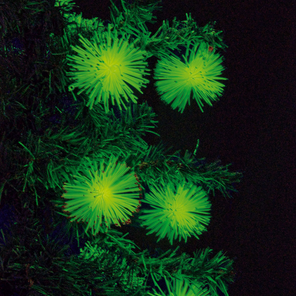 Decorazioni albero di Natale - pon pon fluorescenti, , large
