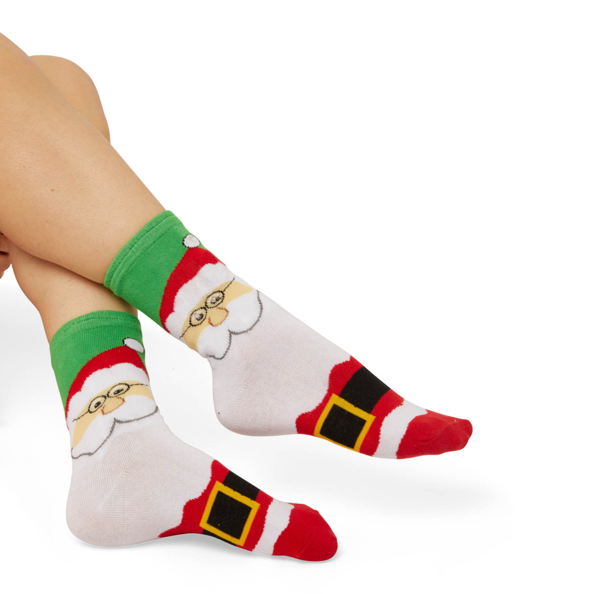 Calzini natalizi con LED, Babbo Natale, , large