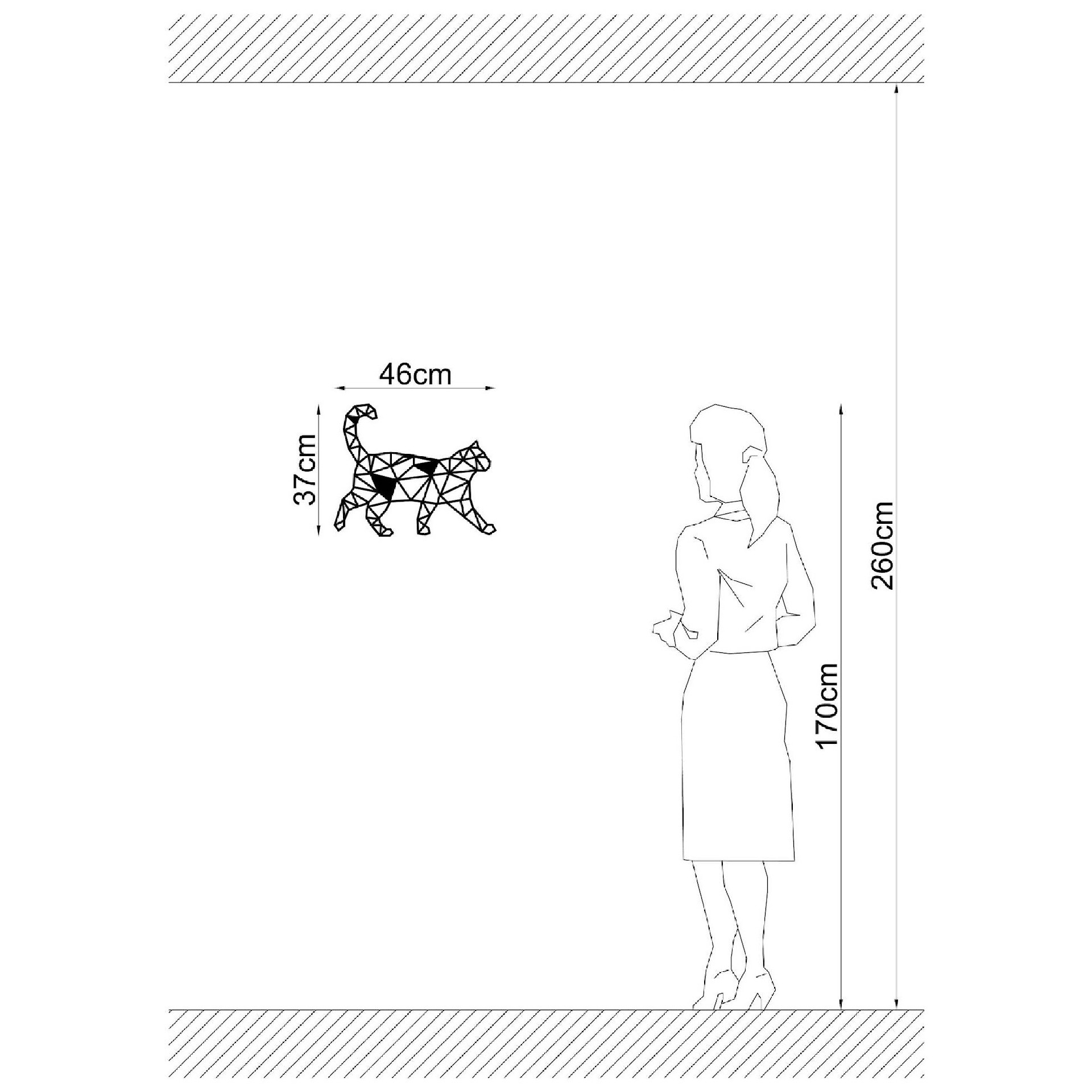 HOMEMANIA Decorazione da Parete Gatto, , large