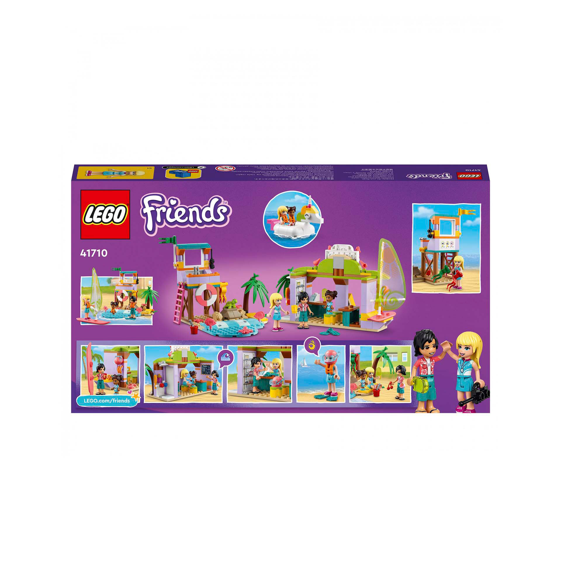 LEGO Friends Divertimento sulla Spiaggia dei Surfer, Set Costruzioni Estive con 41710, , large