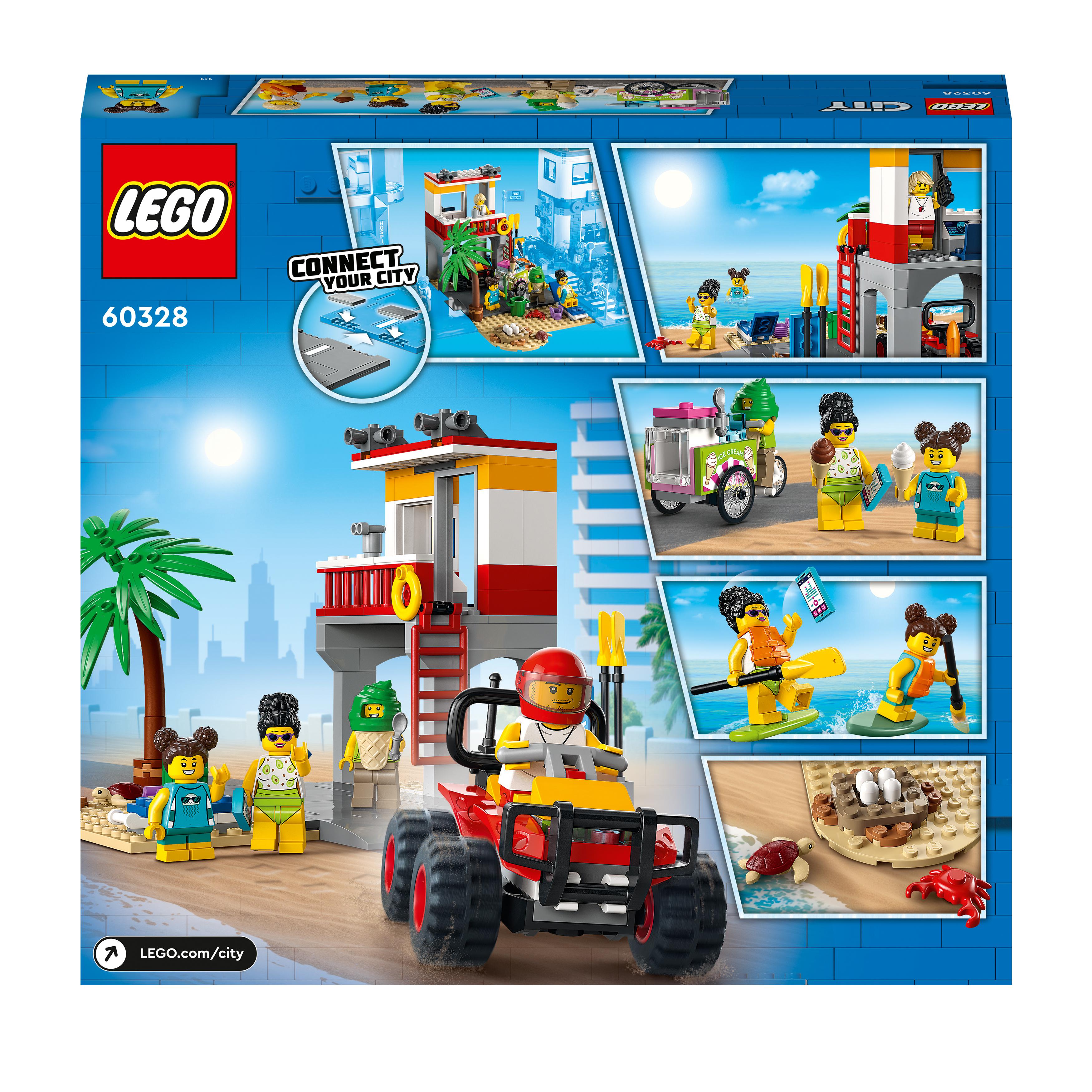 LEGO City Postazione del Bagnino, Set con ATV e Strada, Giocattoli Creativi, Ide 60328, , large