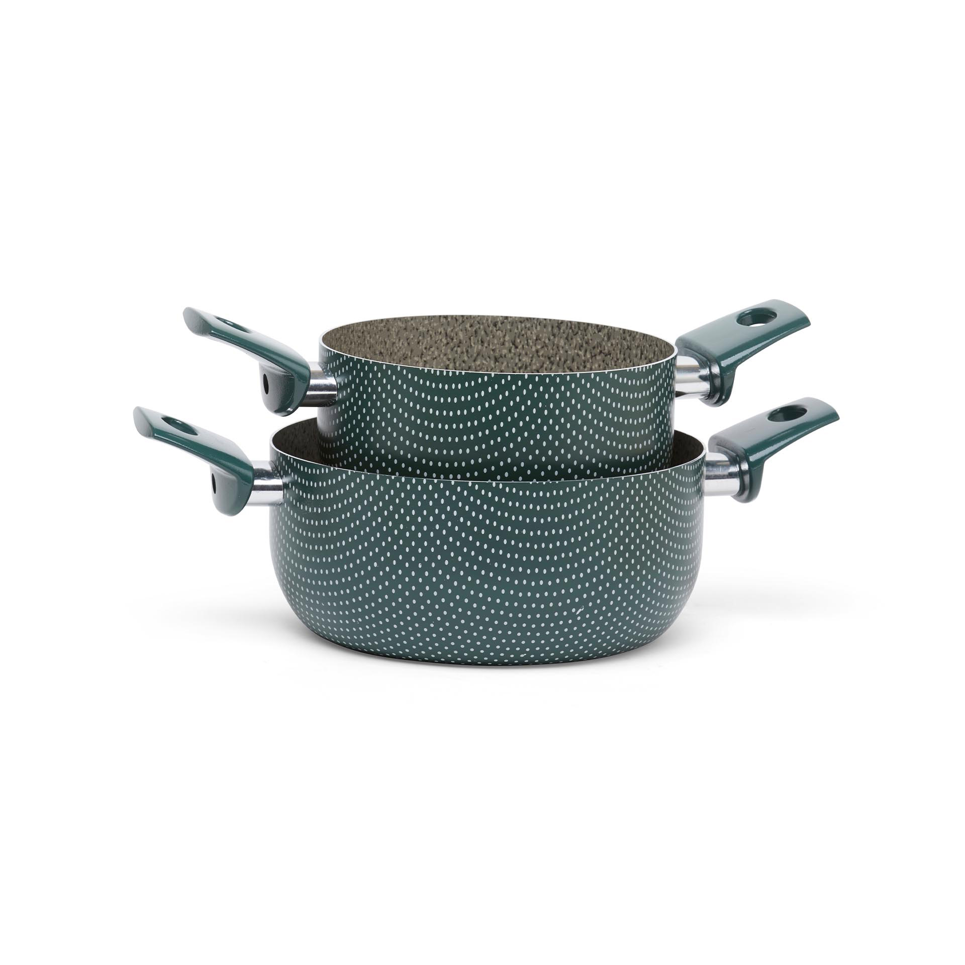 Set 2 casseruole 18|22 cm, petrolio, large