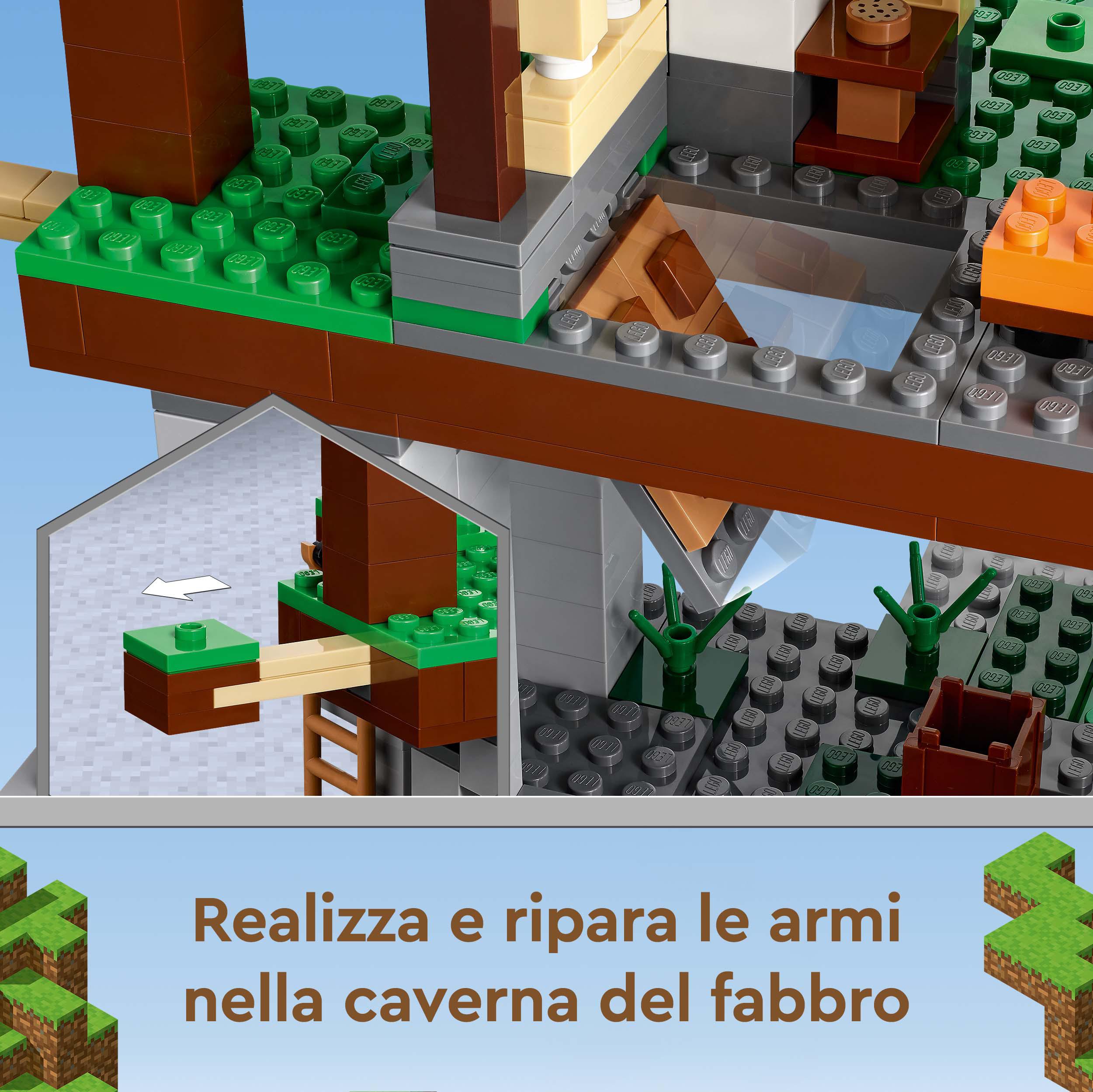 LEGO Minecraft I Campi d'Allenamento, Idea Regalo, Dojo e Bottega del Fabbro, G 21183, , large