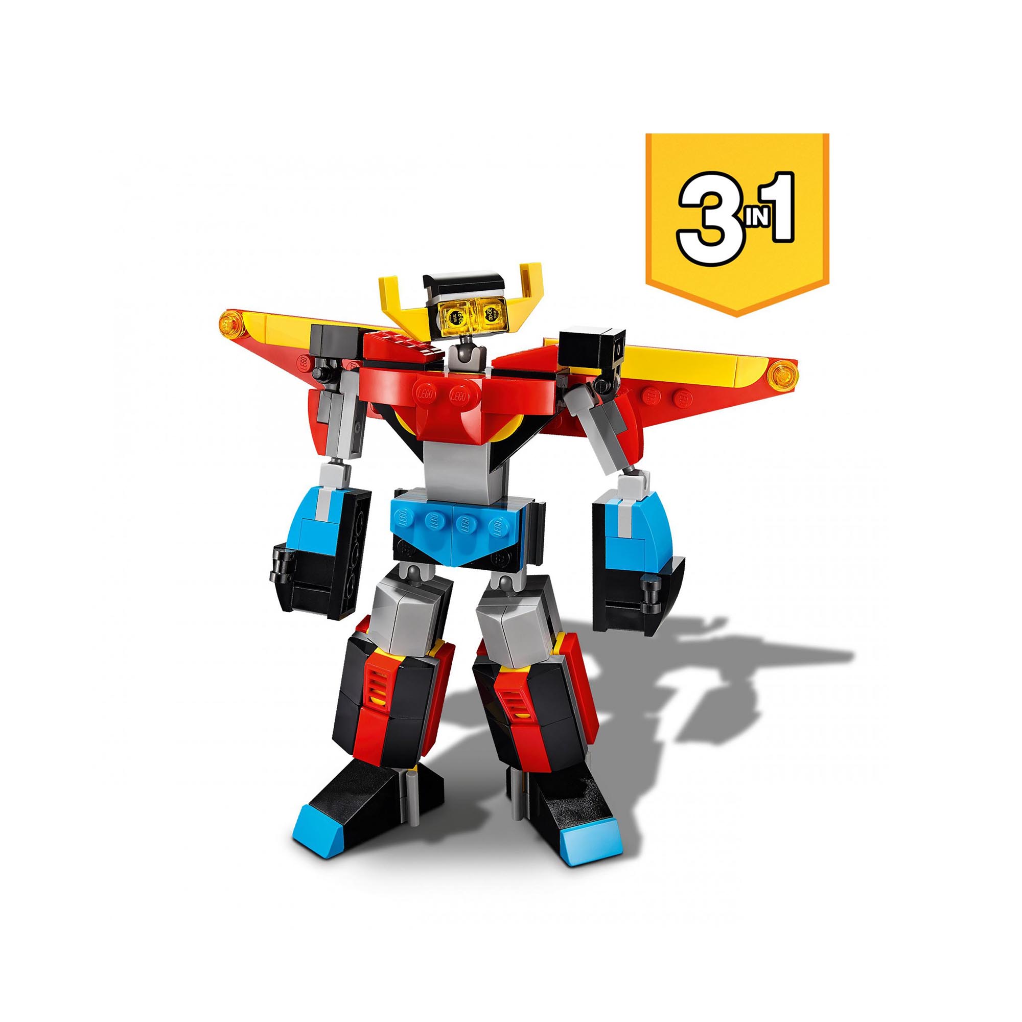 LEGO 31124 Creator 3in1 Super Robot, Set di Costruzioni in Mattoncini, Aereo e D 31124, , large