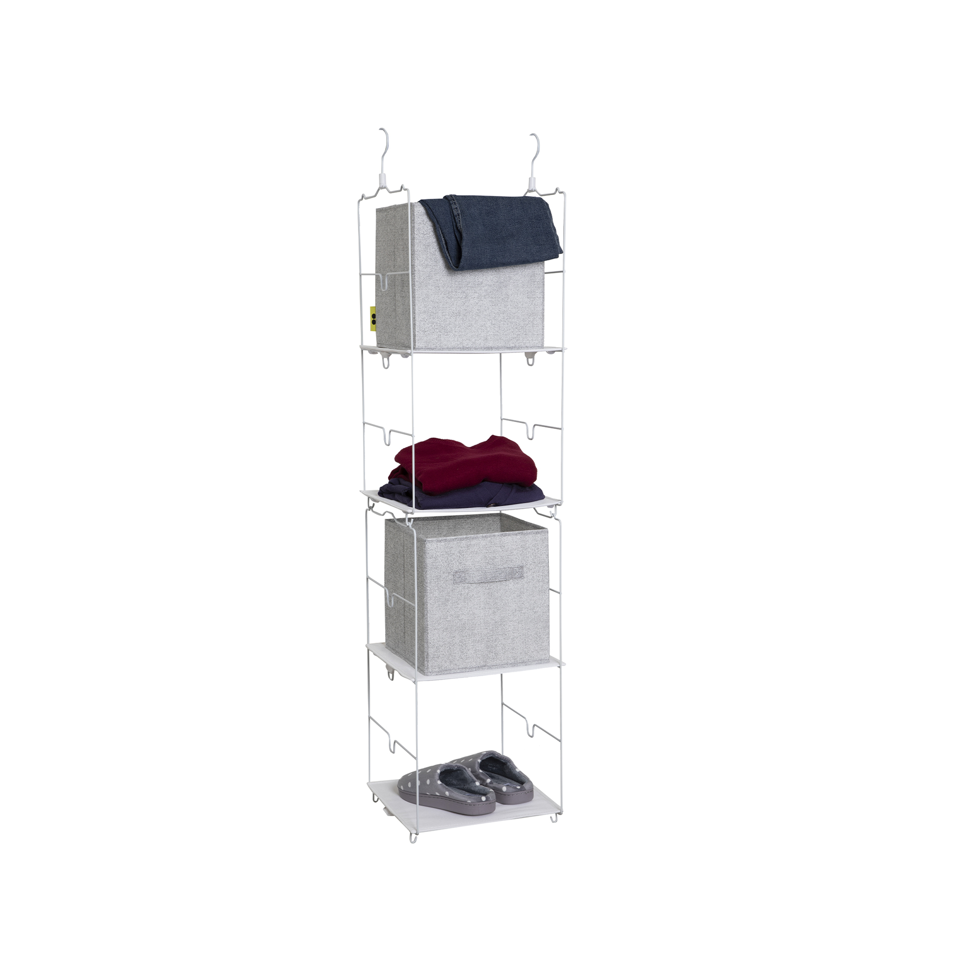 Organizzatore con scatole da appendere per armadio, , large
