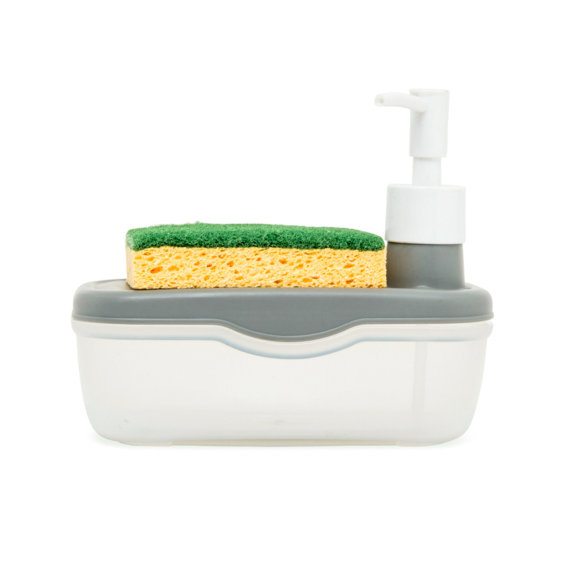 Dispenser sapone con porta spugna, , large