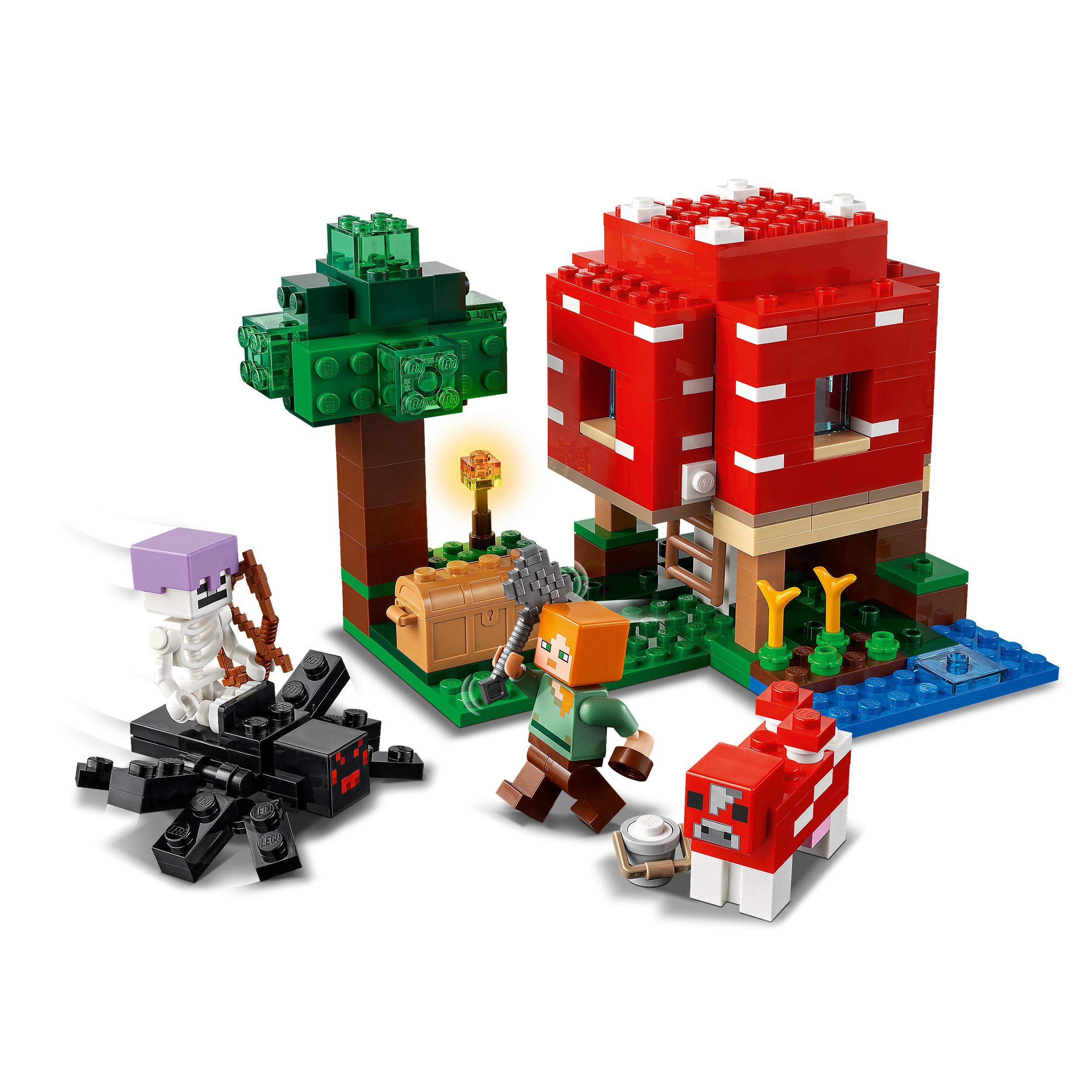 LEGO Minecraft La Casa dei Funghi, Giocattoli per Bambini di 8 Anni, Idea Regalo 21179, , large