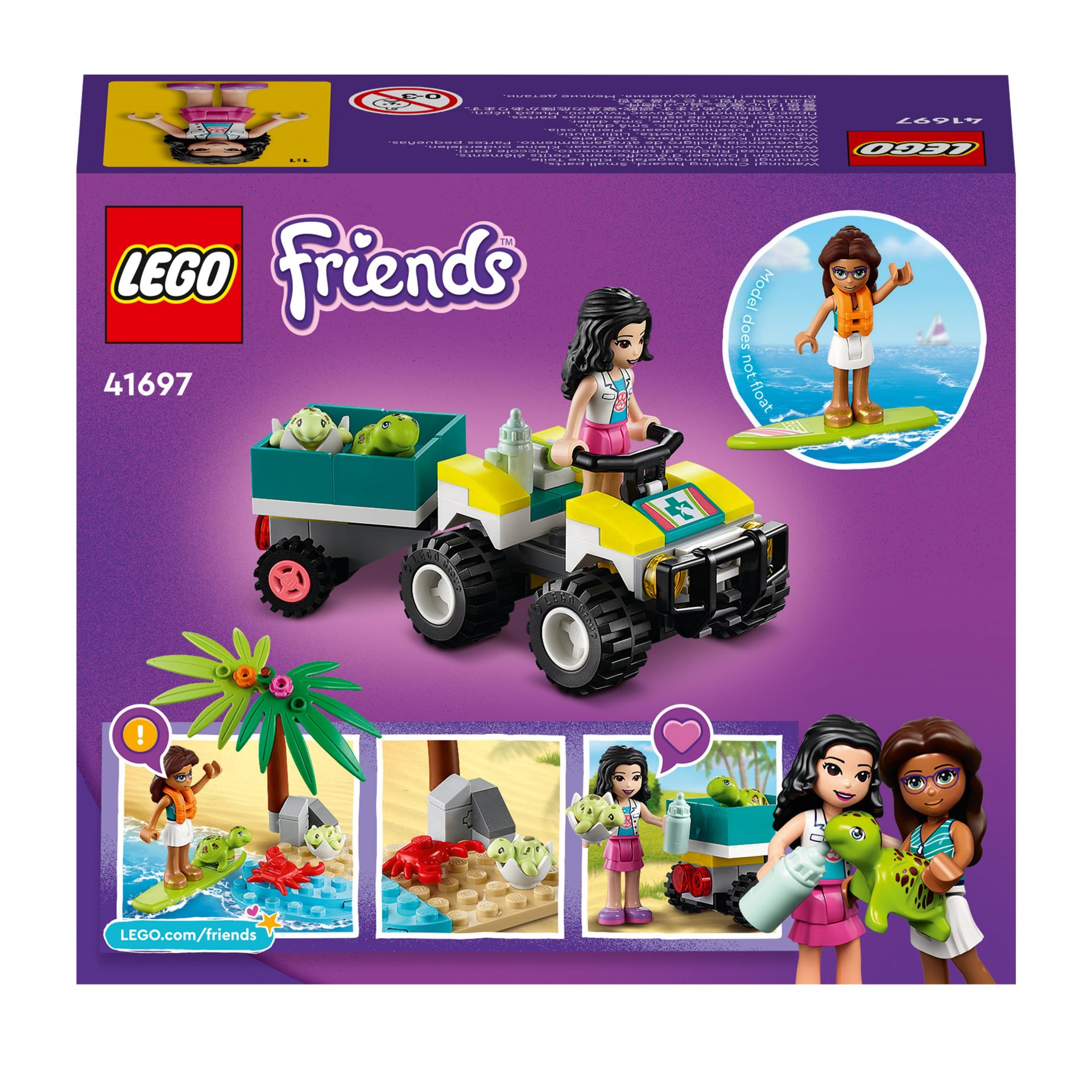 LEGO Friends Veicolo di Protezione delle Tartarughe, Animali Marini Giocattolo p 41697, , large