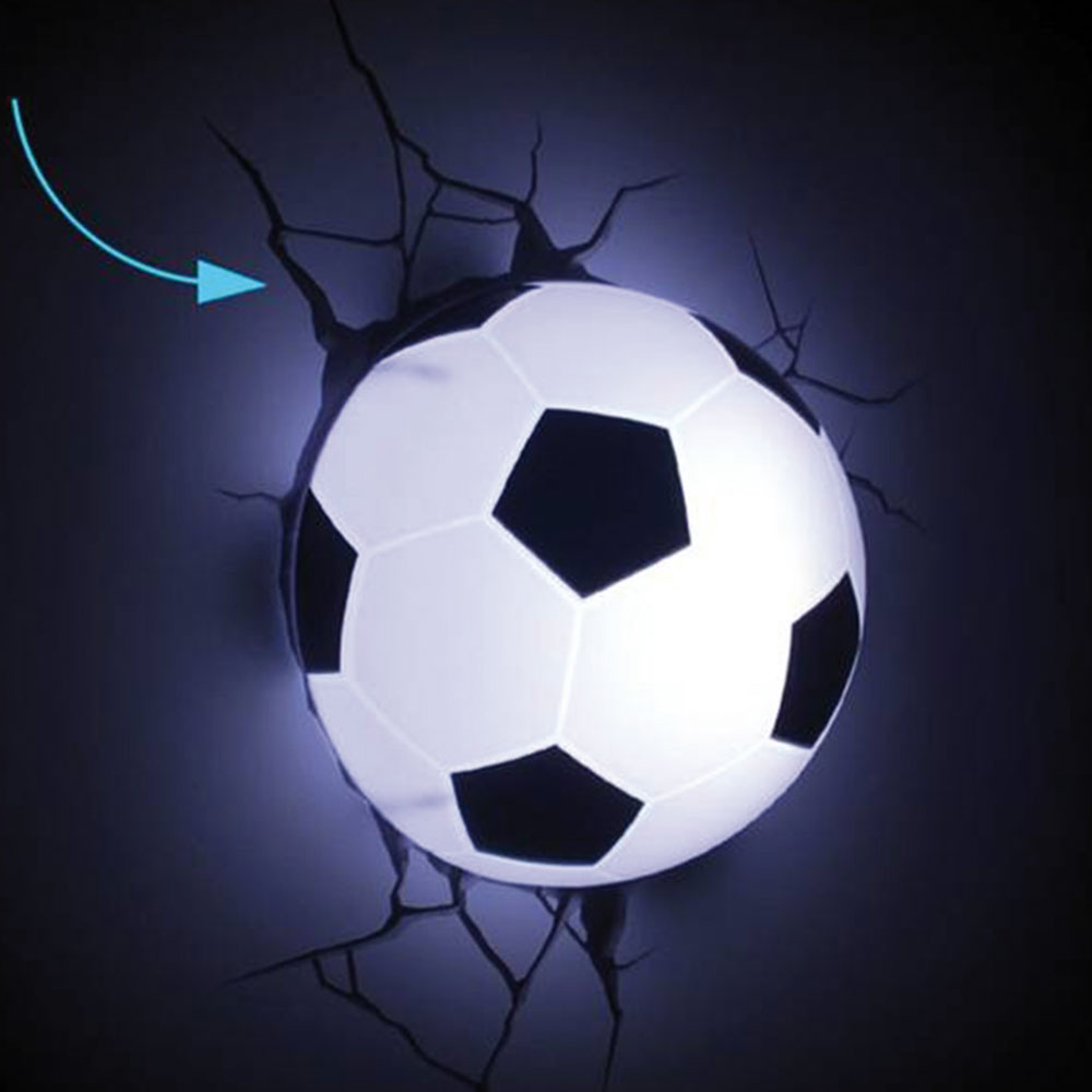 Lampada da parete a forma di pallone da calcio, , large