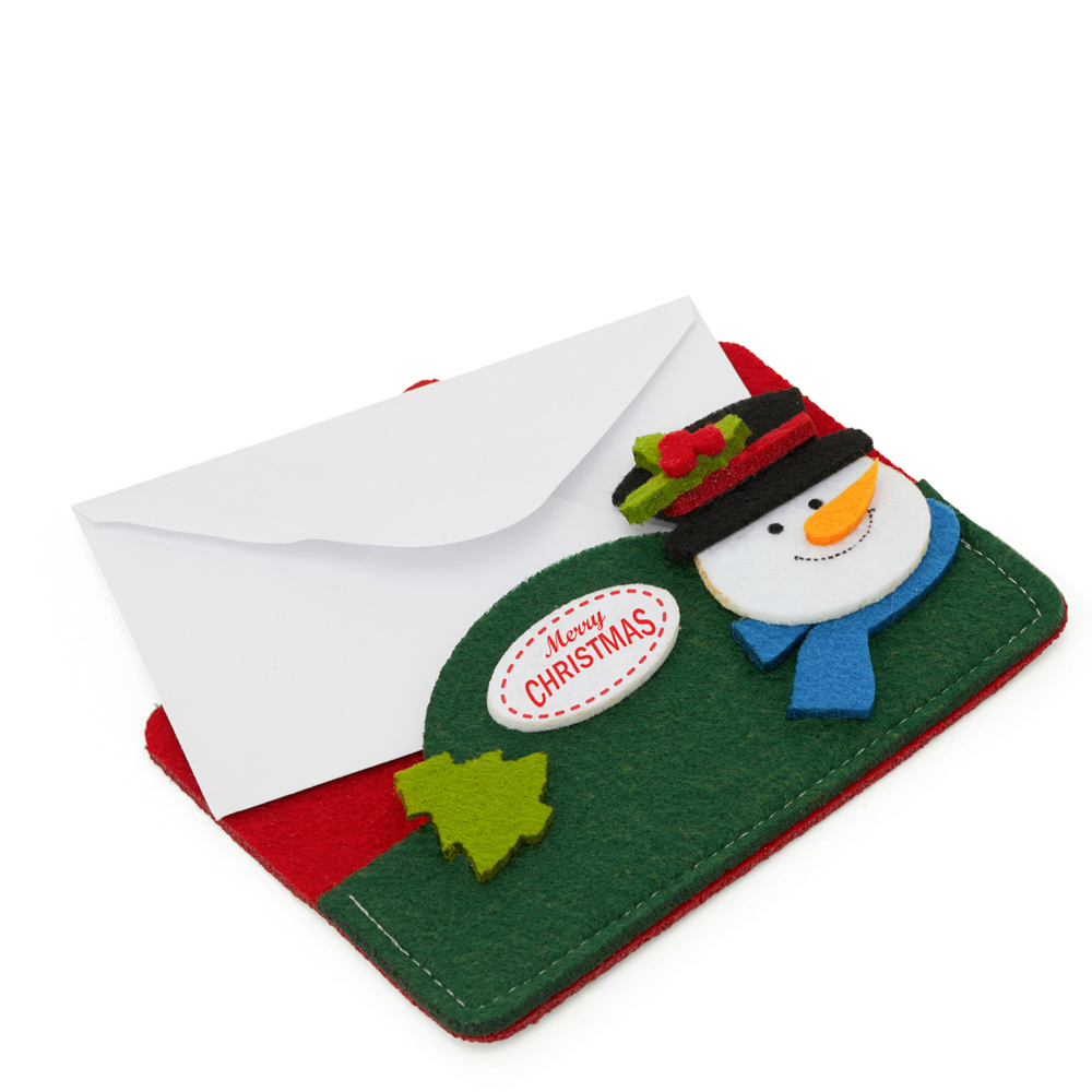 Porta Letterina Di Babbo Natale - Colore Rosso Con Pupazzo Di Neve, , large