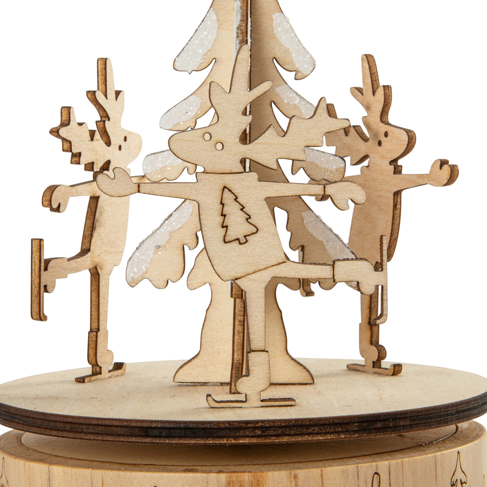 Carillon in legno a forma di Babbo Natale idea regalo per Capodanno 01 Viesky Merry Christmas 