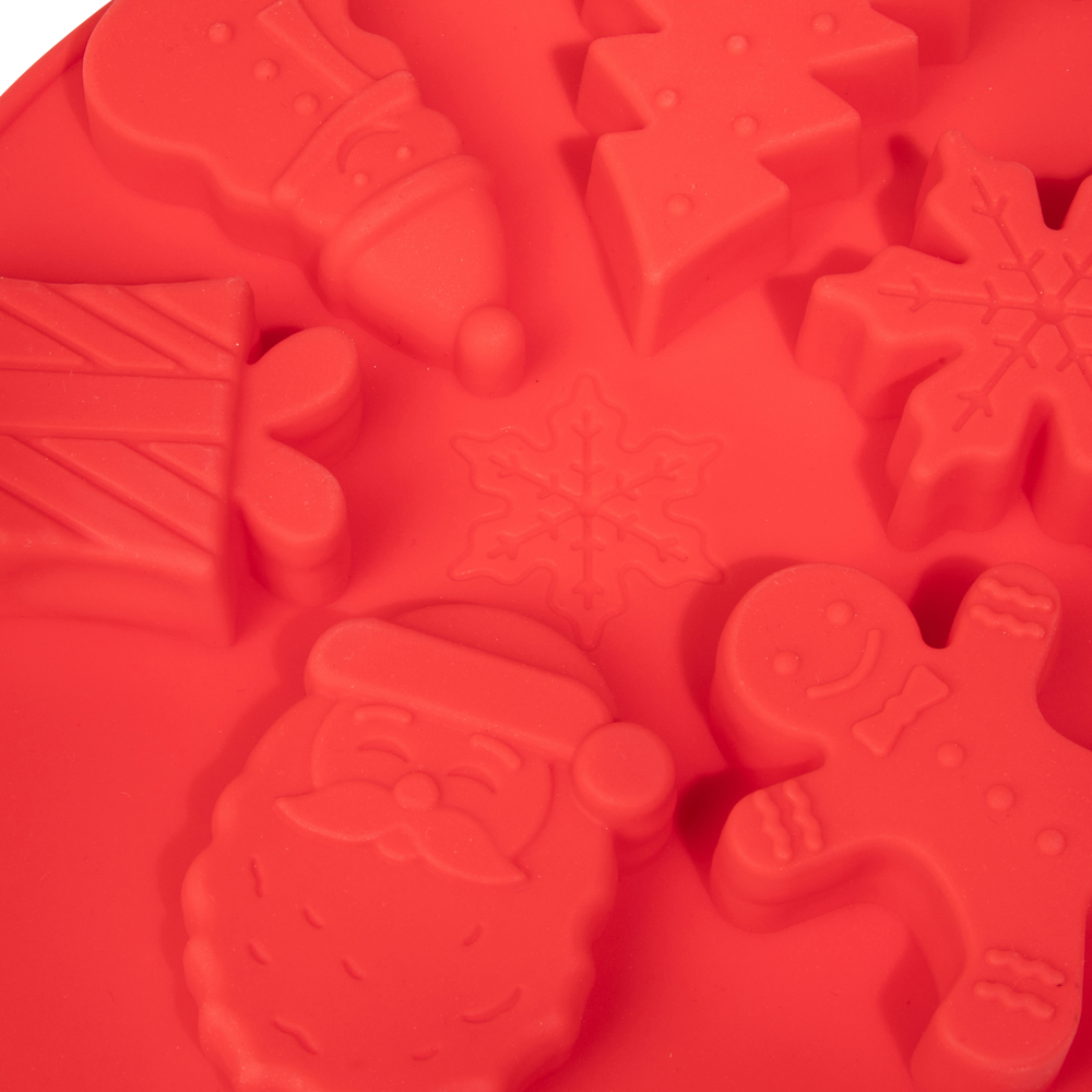Stampo in silicone per dolci con 6 fantasie natalizie, , large