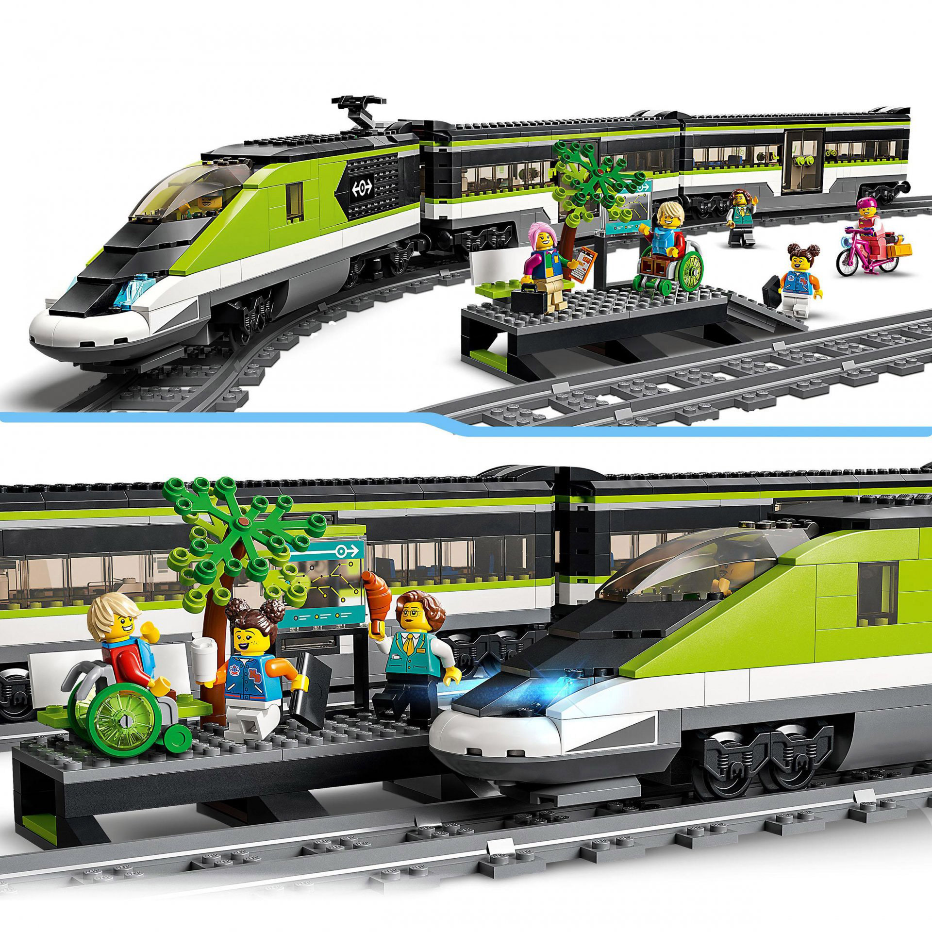 LEGO City Treno Passeggeri Espresso, Locomotiva Giocattolo Telecomandata con Luc 60337, , large