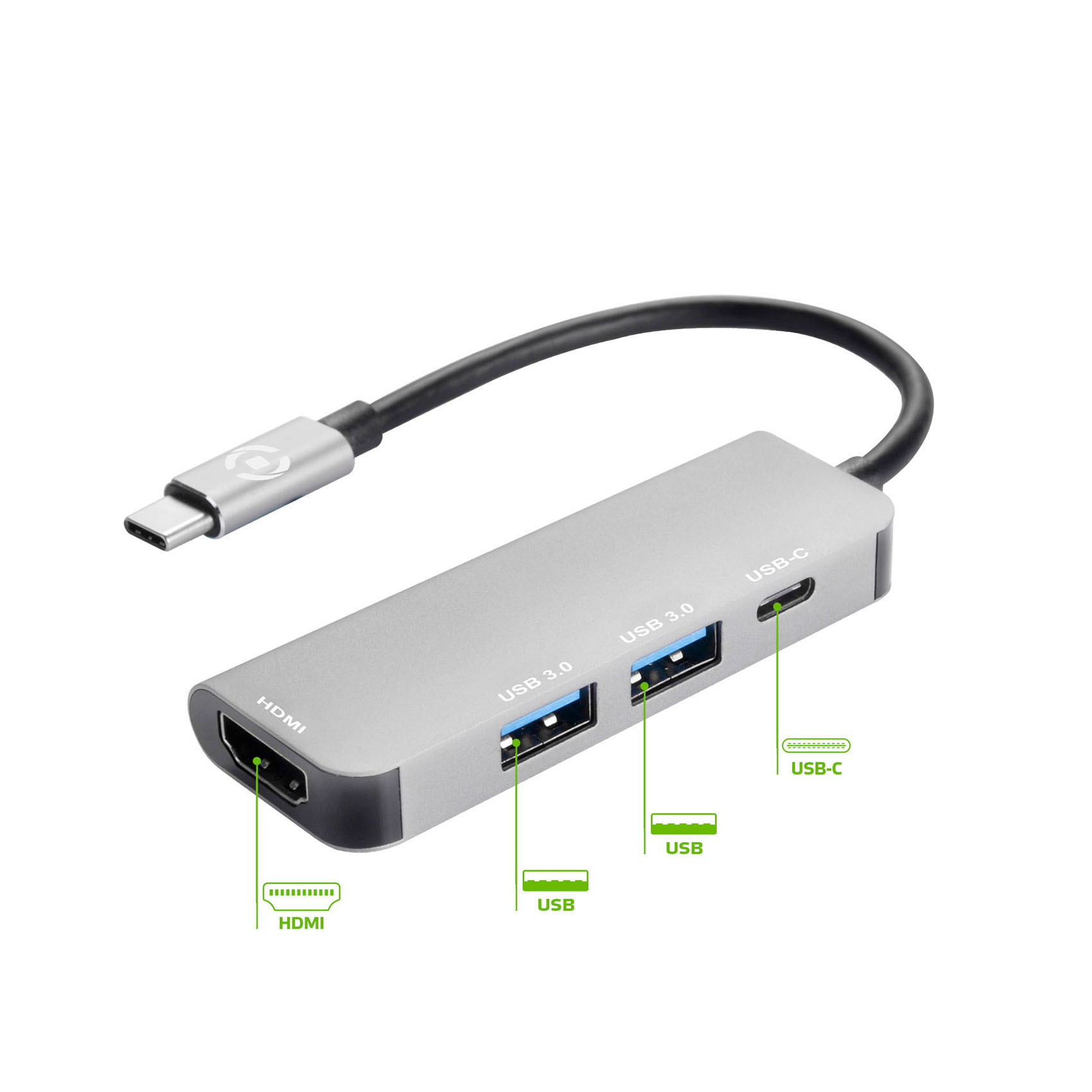 Adattatore multiporta USB-C ProHubPlus, Celly, , large