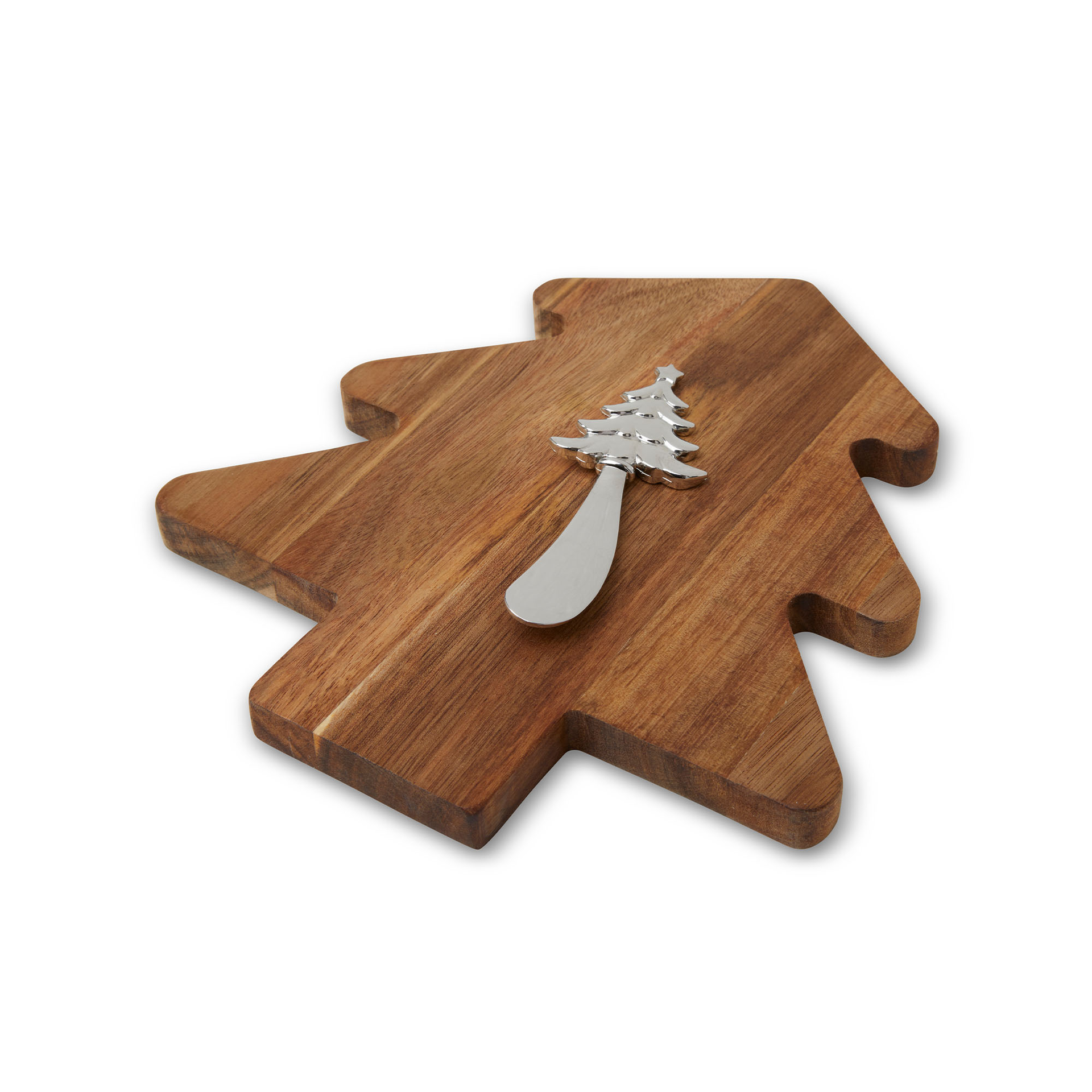 Tagliere In Legno Con Coltello Taglia Formaggio - Albero Di Natale, , large