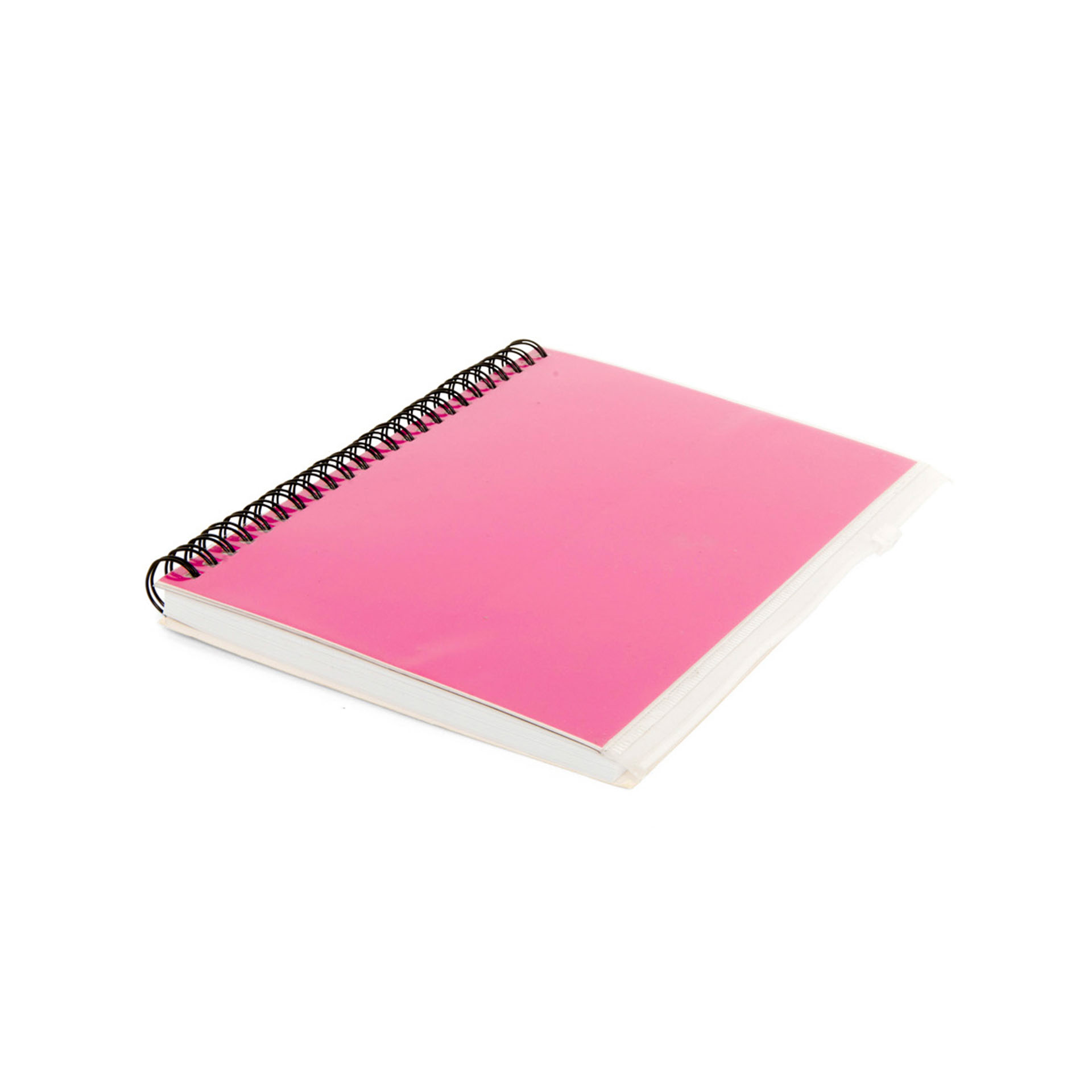 Block notes ad anelli con tasca frontale, , large