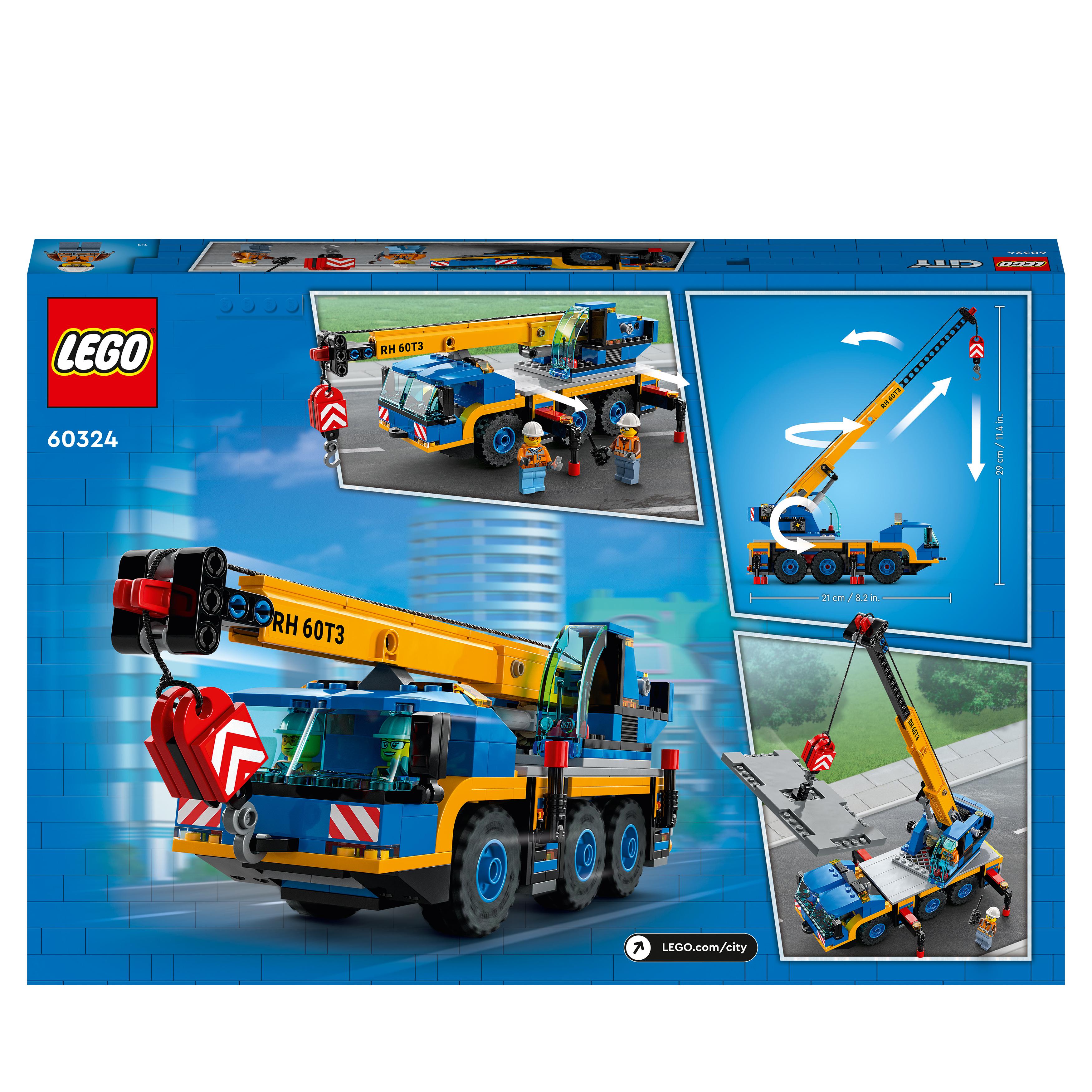 LEGO City Great Vehicles Gru Mobile, Veicoli da Cantiere, Camion Giocattolo, Gio 60324, , large