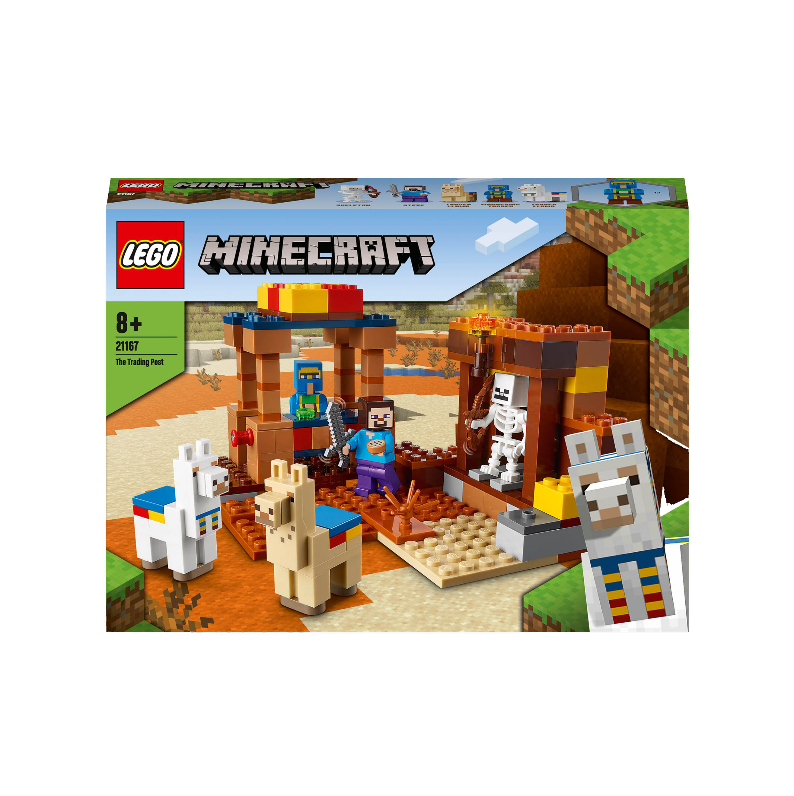 LEGO Minecraft Il Trading Post, Set da Costruzione con Figure di Steve, Scheletr 21167, , large