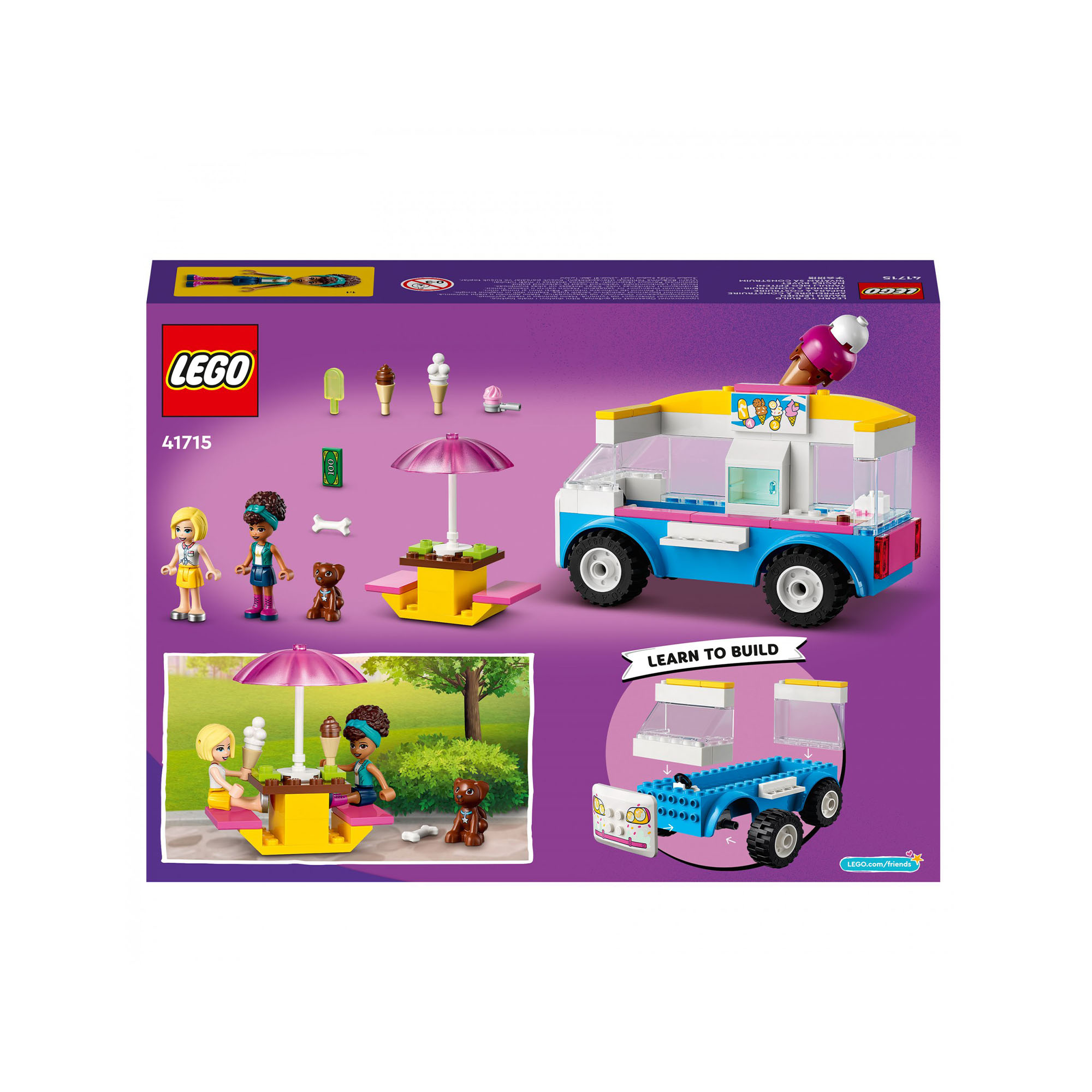 LEGO Friends Il Furgone dei Gelati, Set con Gelato, Cibo e Cane Giocattolo, con 41715, , large
