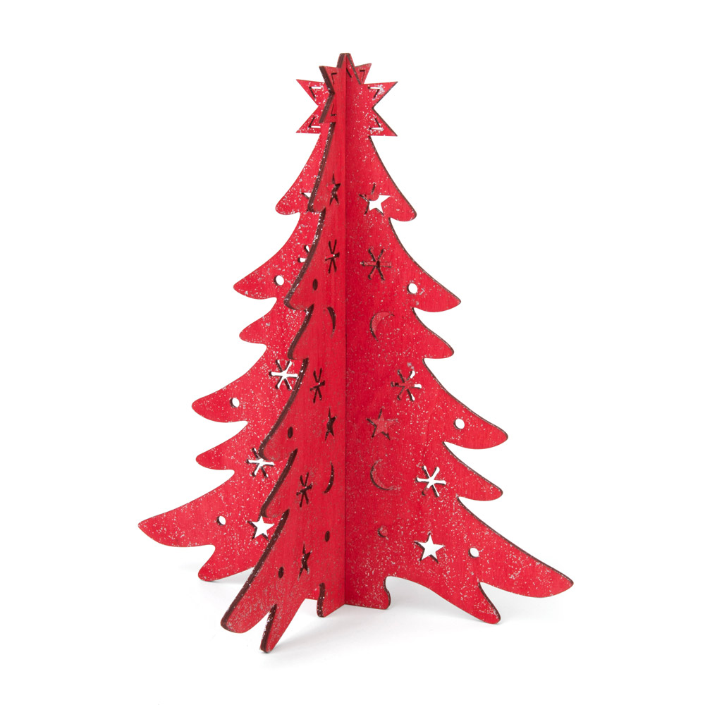 Albero di Natale in legno componibile 38 cm, , large