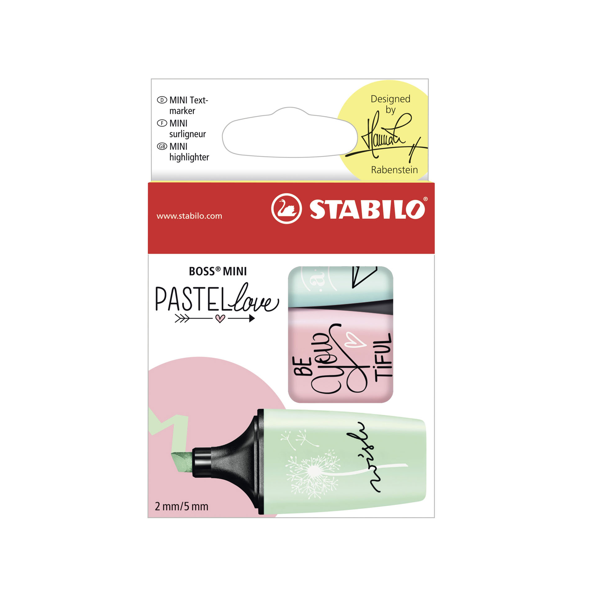 Evidenziatore - STABILO BOSS MINI Pastellove - Astuccio da 3, , large