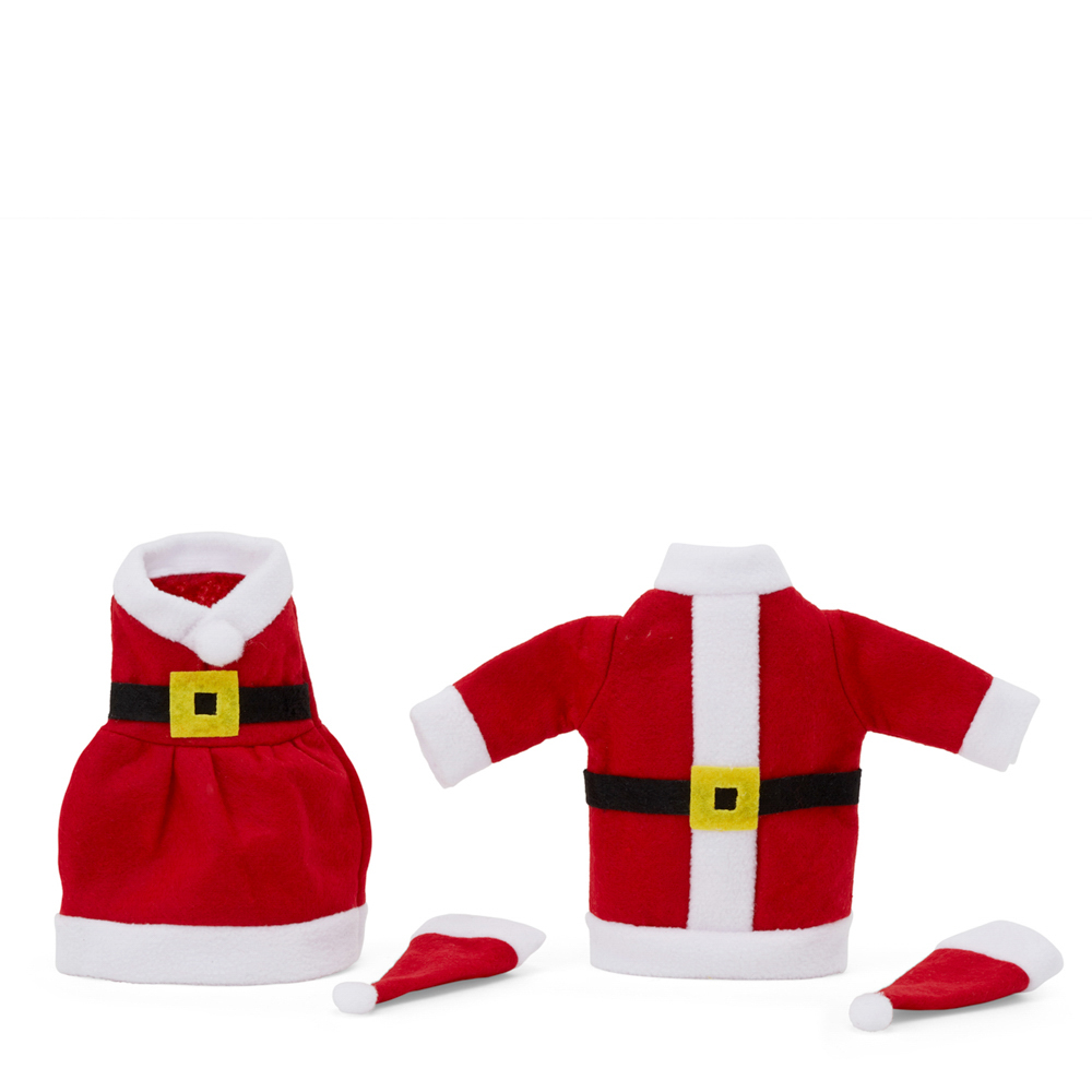 Copribottiglie Babbo Natale - Set Da 2 Pz, , large