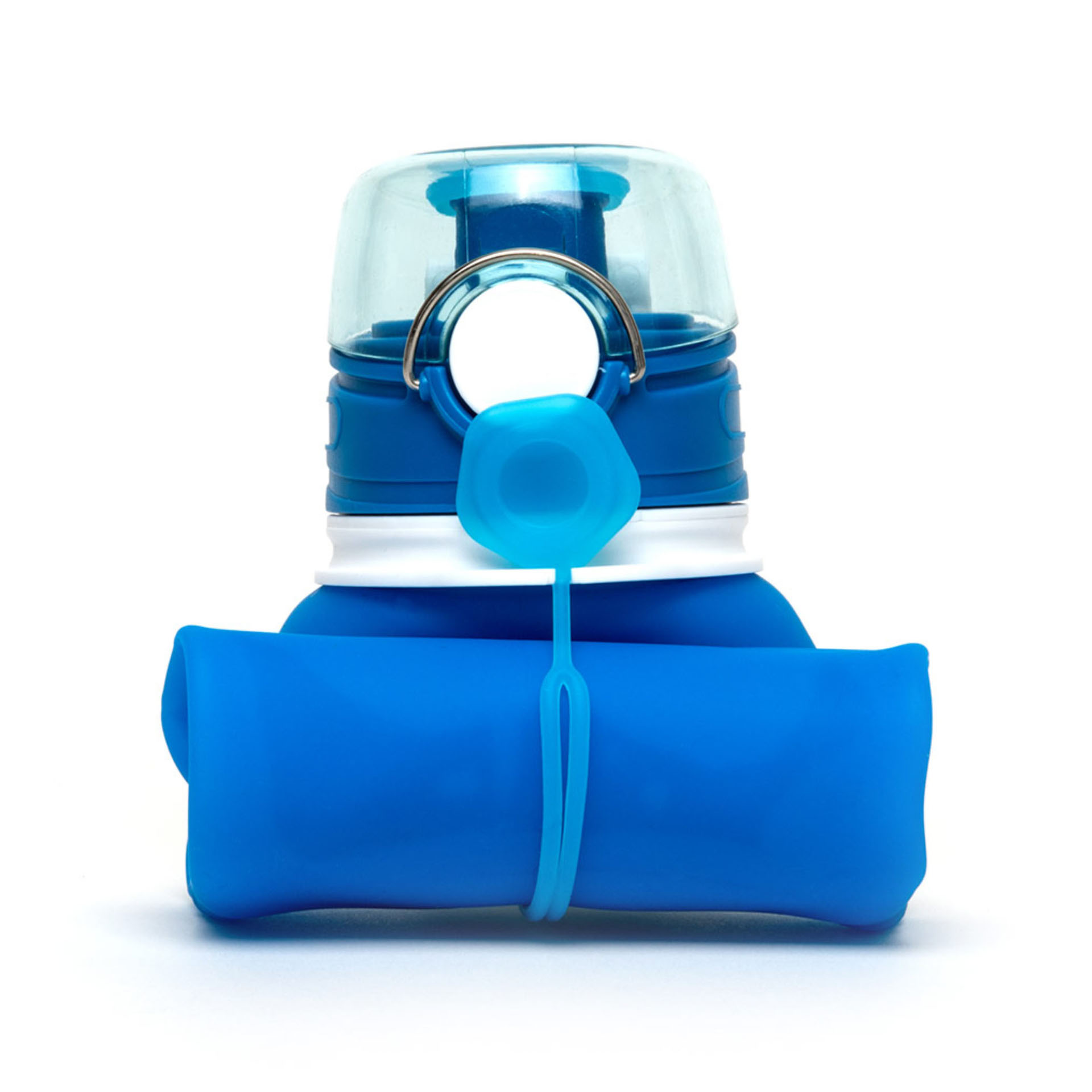 Bottiglia pieghevole in silicone, 750 ml - Colore blu, blu, large