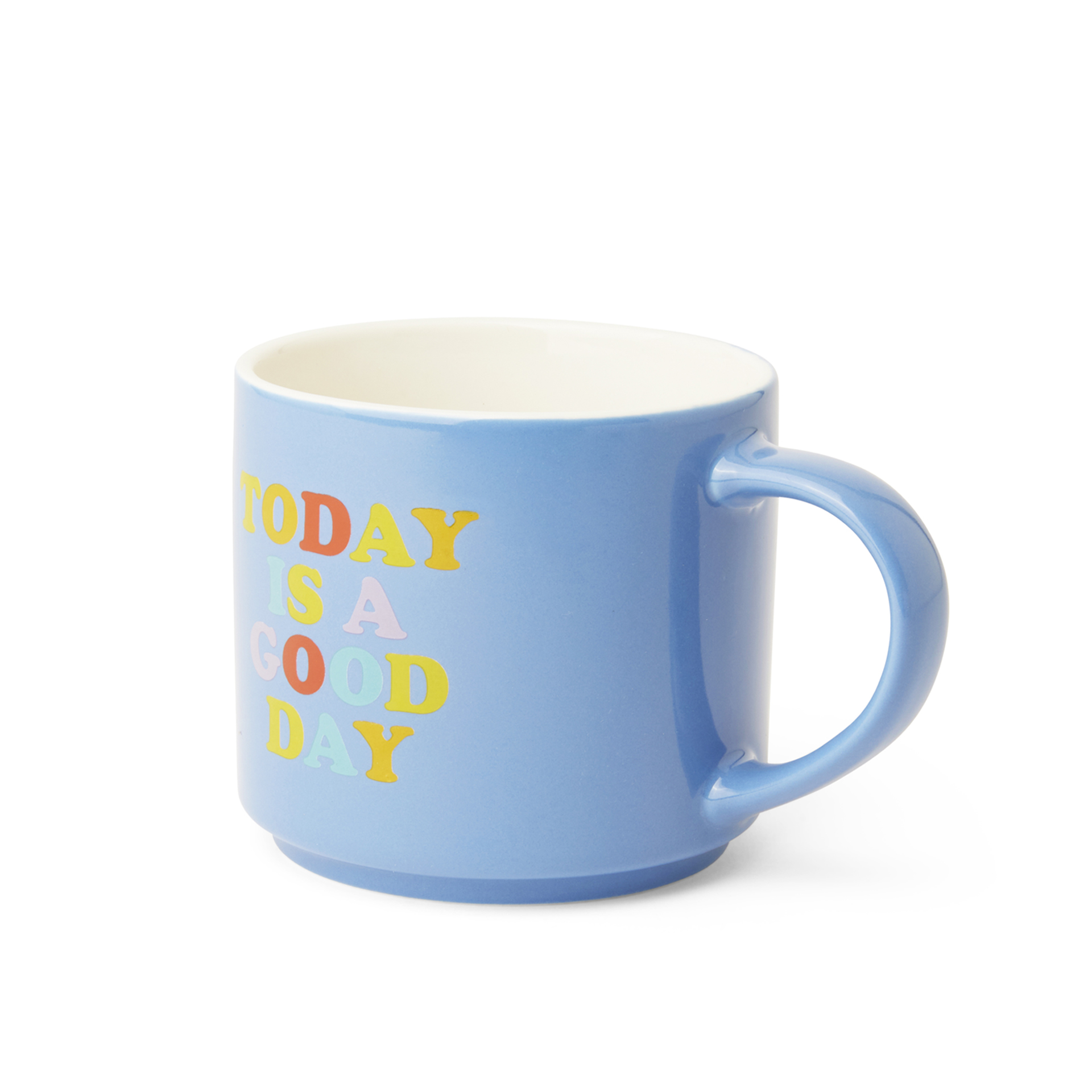 Tazza In Ceramica Blu – “today Is A Good Day”, , large