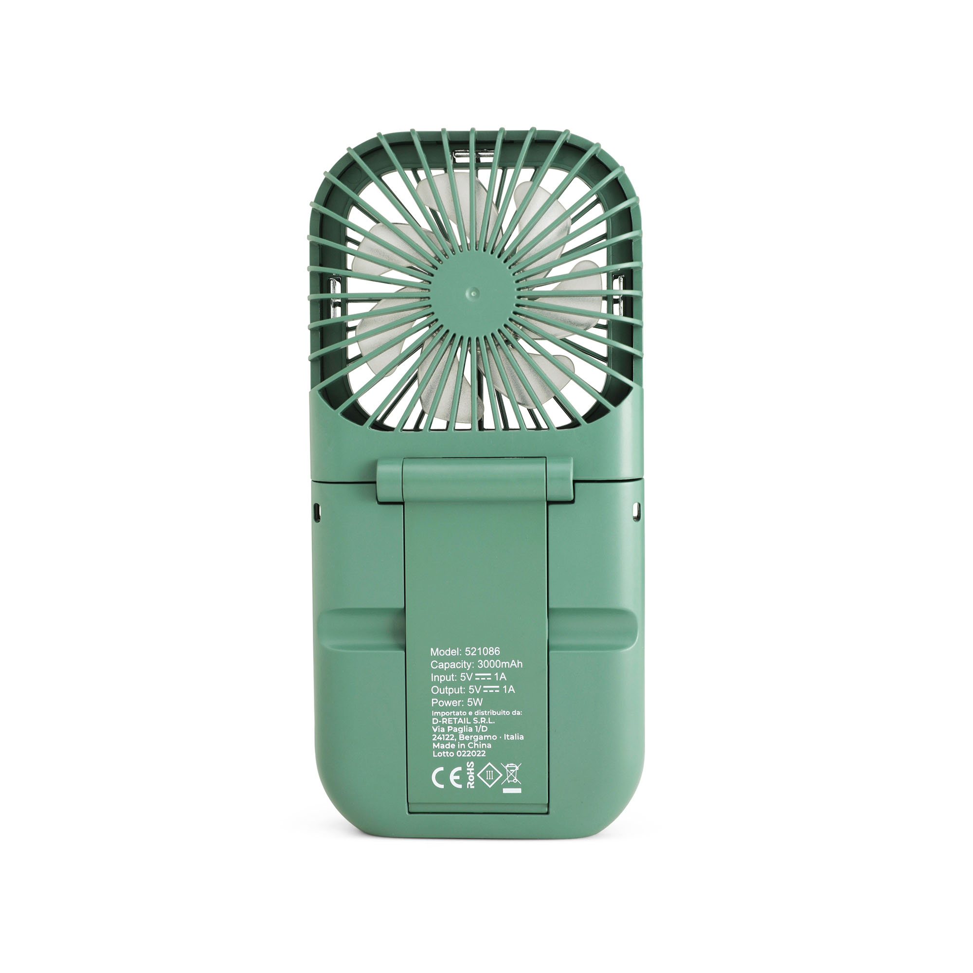 Mini Ventilatore Portatile Ricaricabile Con Power Bank, , large