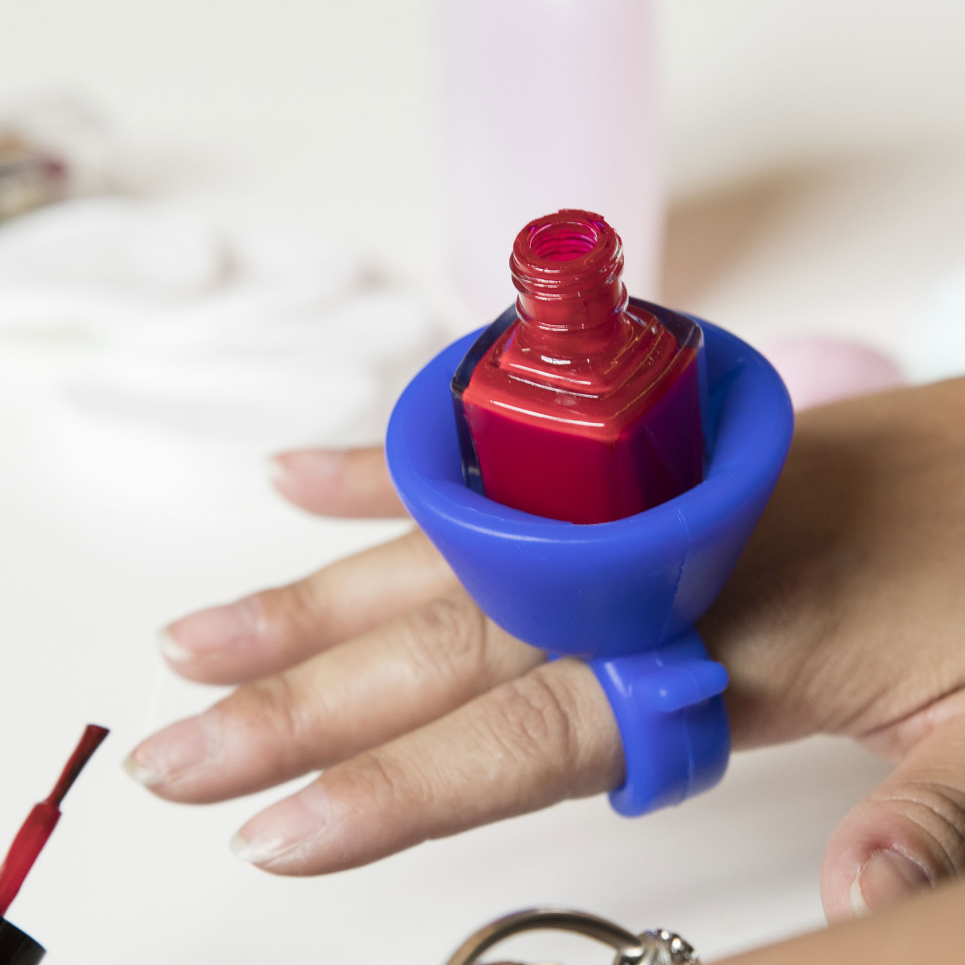 Anello porta smalto in silicone, , large