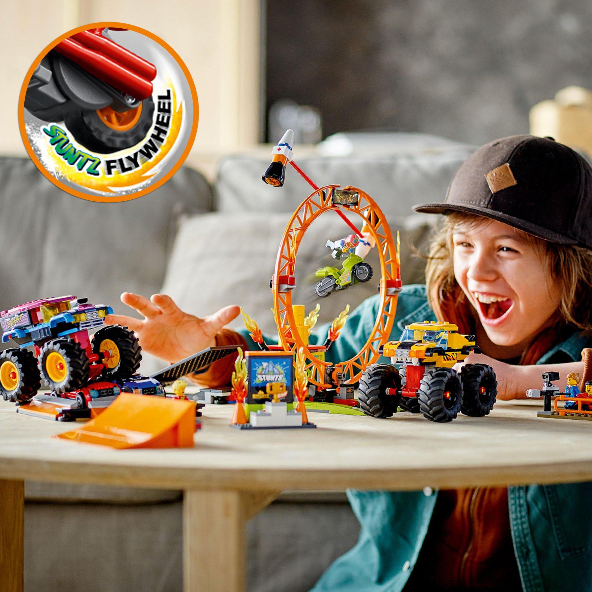 LEGO City Stuntz Arena dello Stunt Show, Set con 2 Monster Truck Giocattolo, 2 A 60295, , large