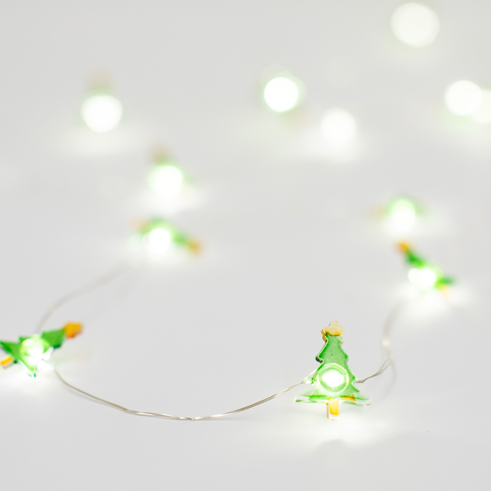 Ghirlanda di Natale con 20 luci led a batteria, , large