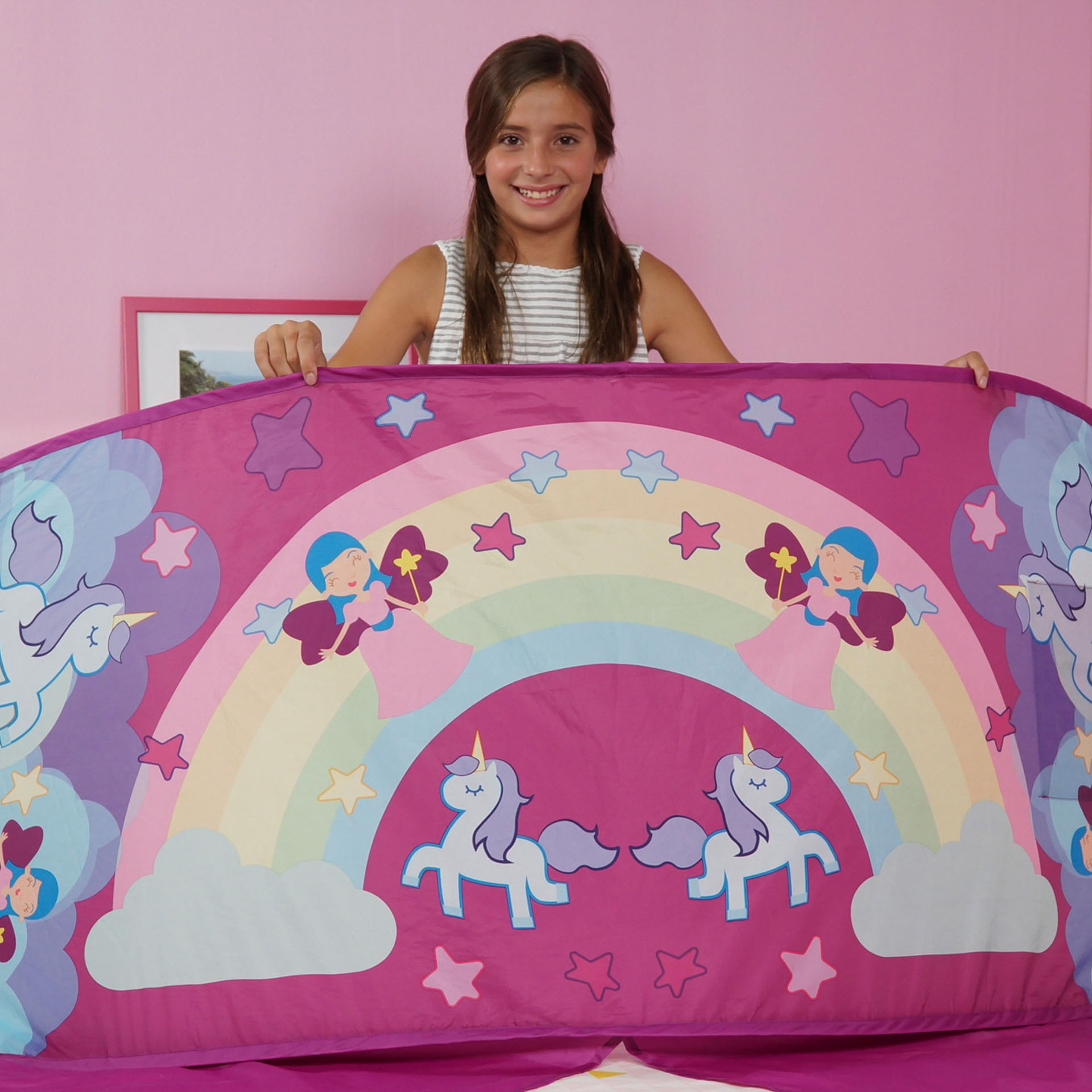 Tenda pop up da letto bambini - Colore rosa, , large