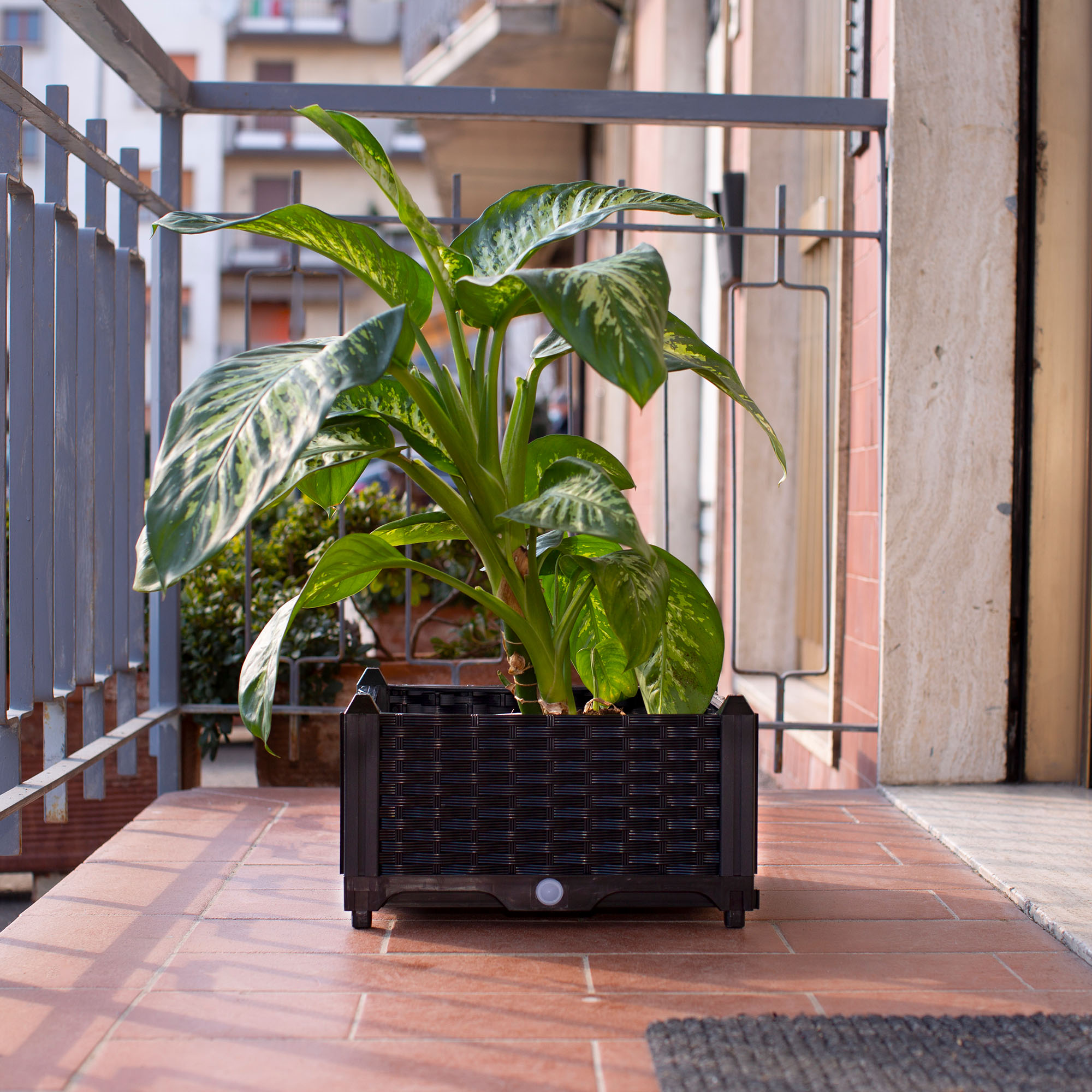 Fioriera componibile effetto rattan 39 x 22 x 39 cm, , large