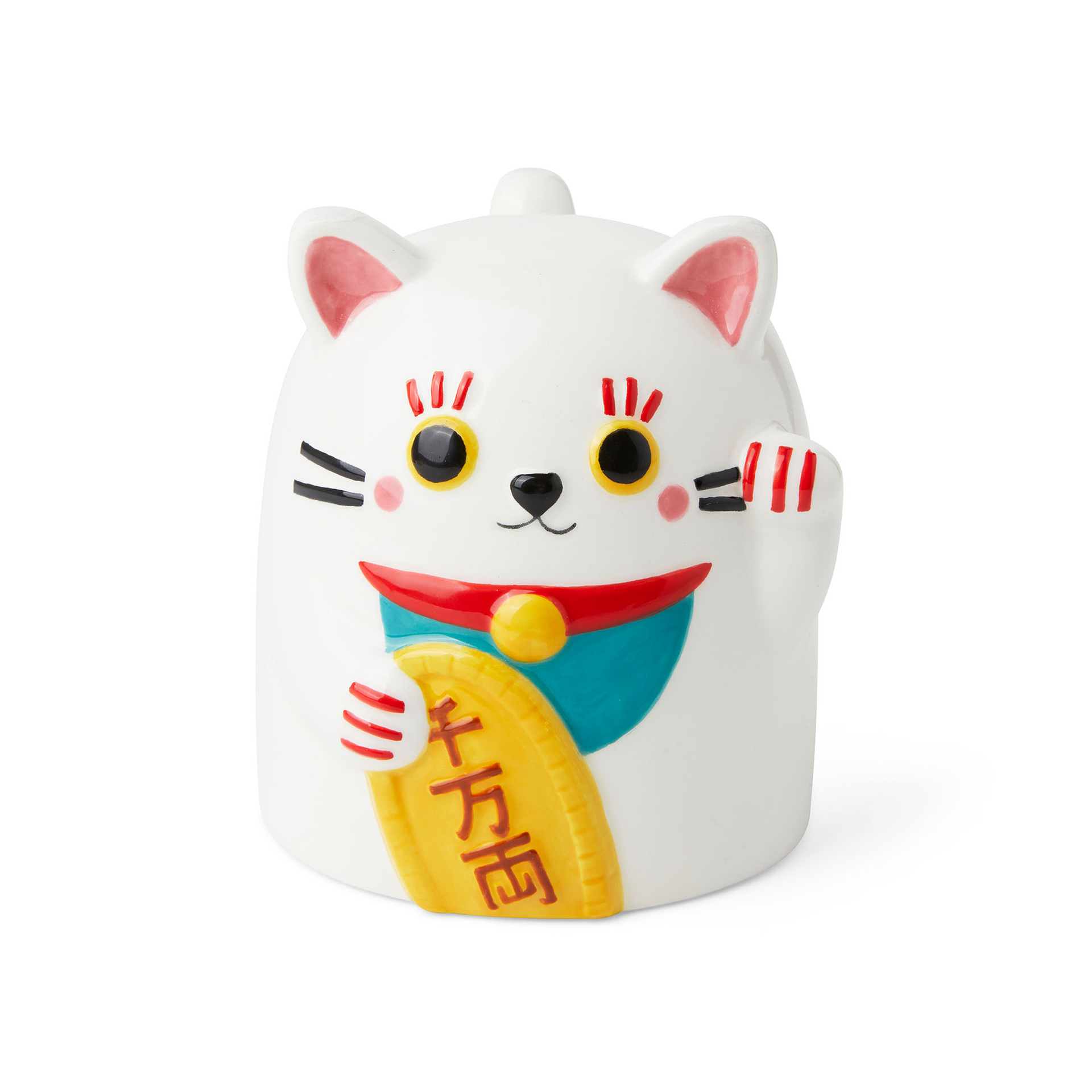 Tazza sottosopra in ceramica gatto Maneki Neko, , large
