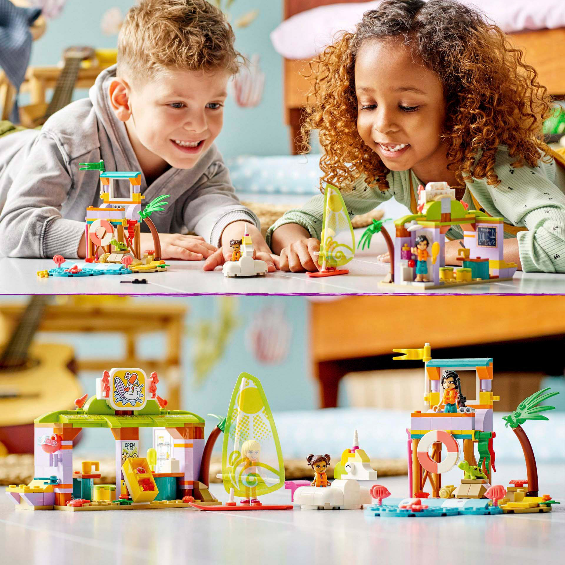 LEGO Friends Divertimento sulla Spiaggia dei Surfer, Set Costruzioni Estive con 41710, , large