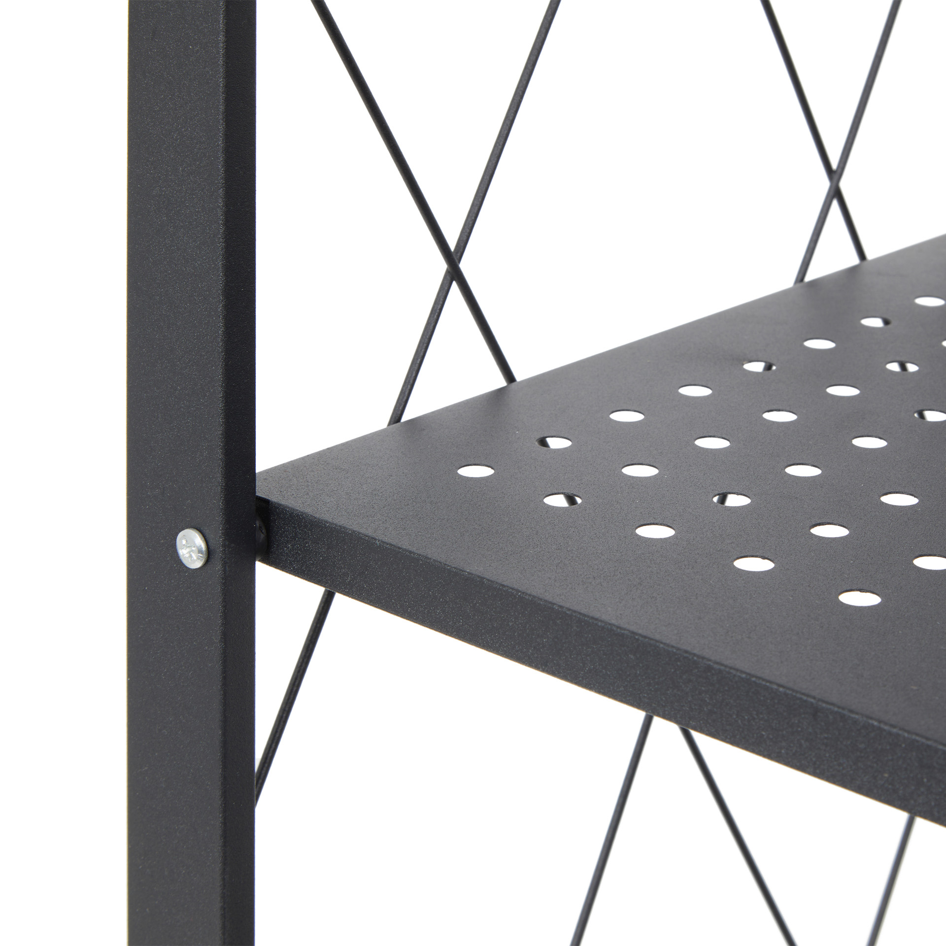 Scaffale pieghevole con ruote 4 ripiani, , large