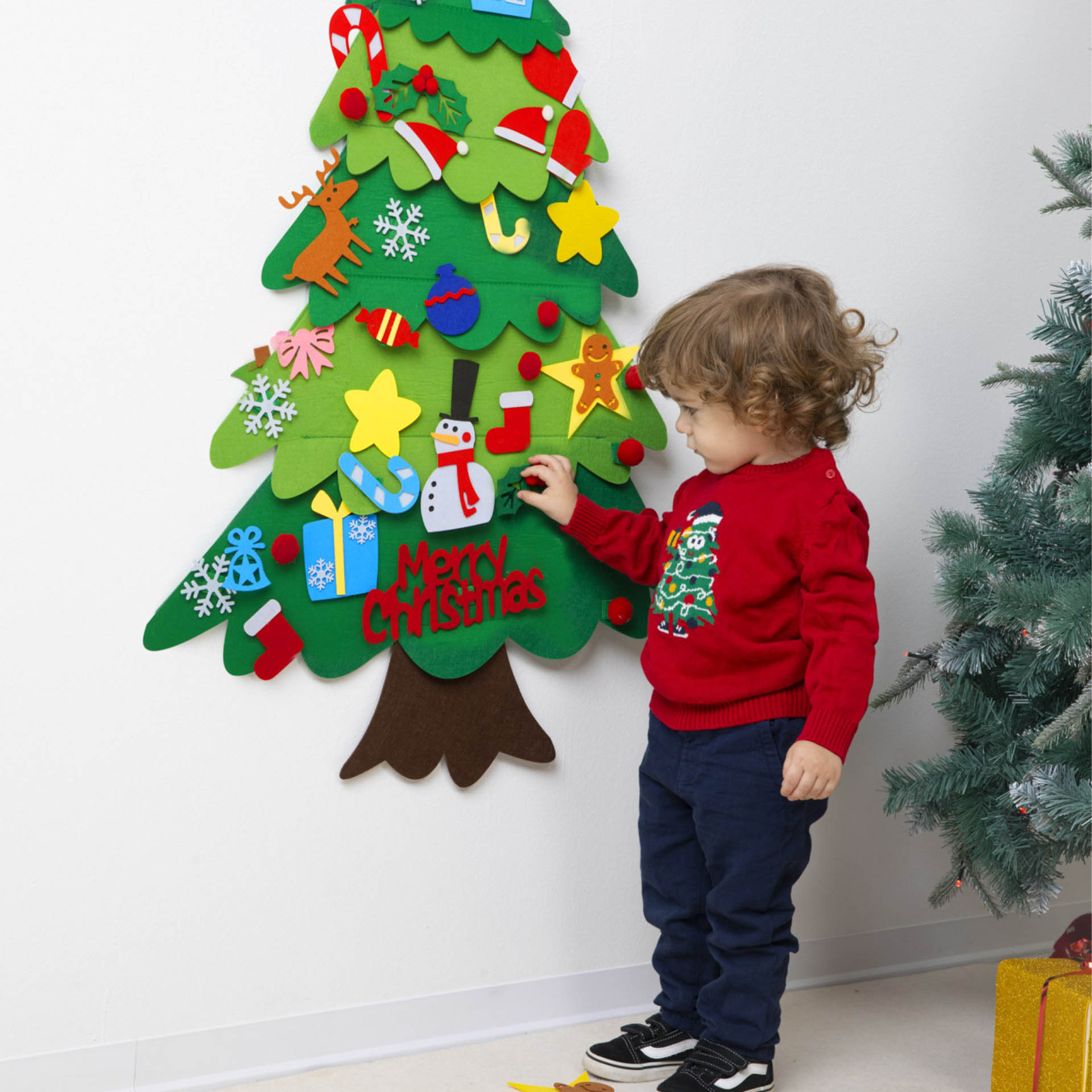 Albero Di Natale Da Appendere Fai Da Te Per Bambini, , large