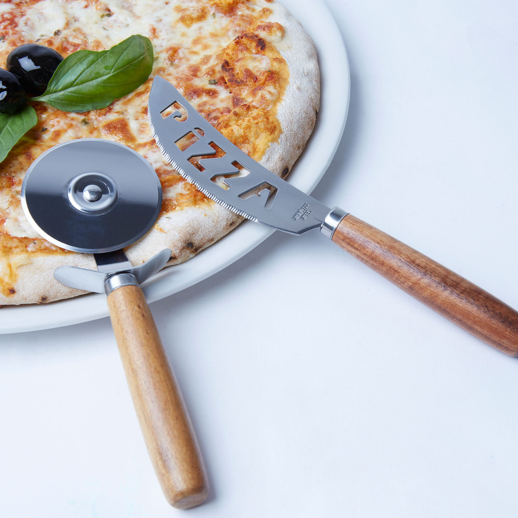 Set 2 accessori per taglio pizza, , large